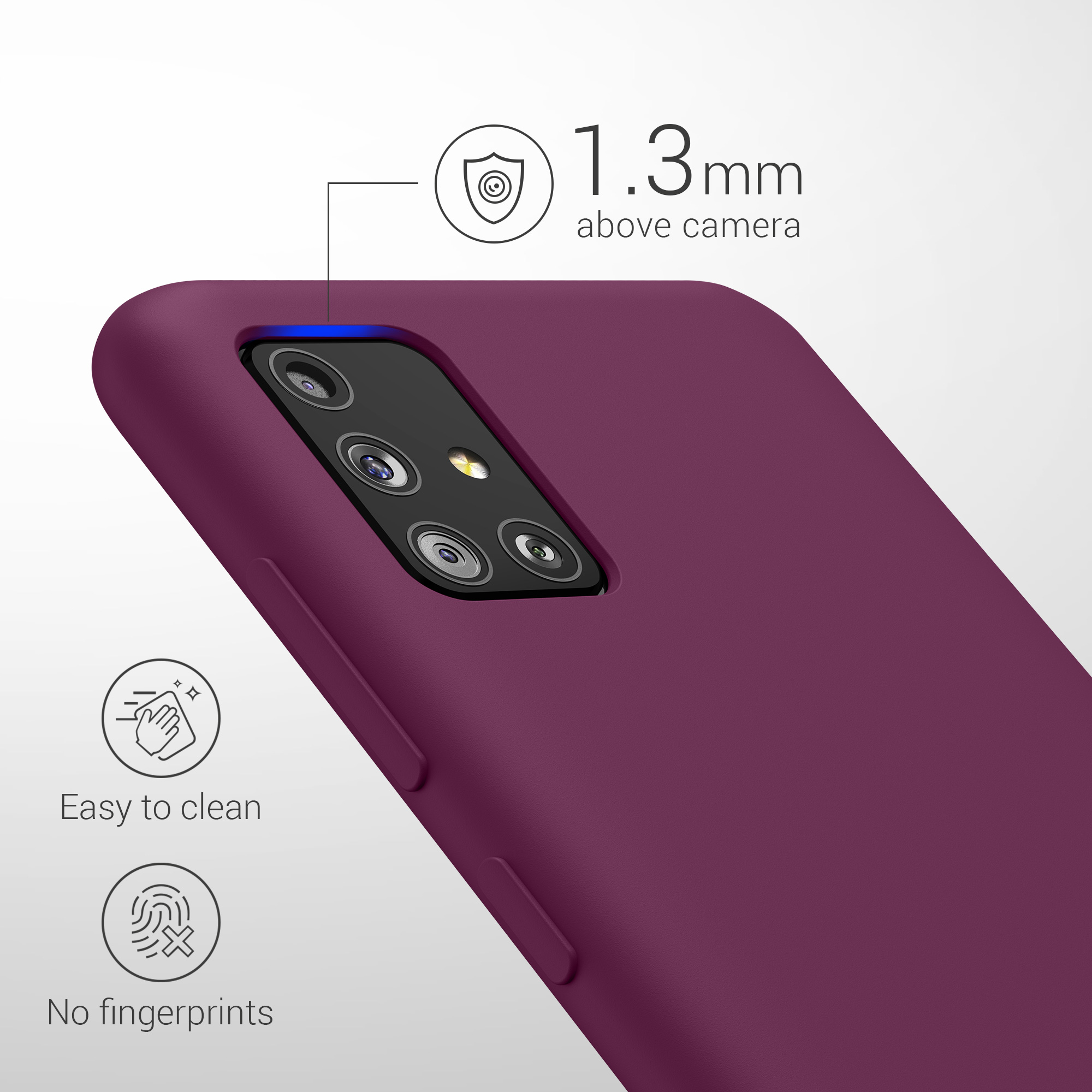 Kryt na mobil Samsung Galaxy A51 kwmobile TPU Bordeaux fialová