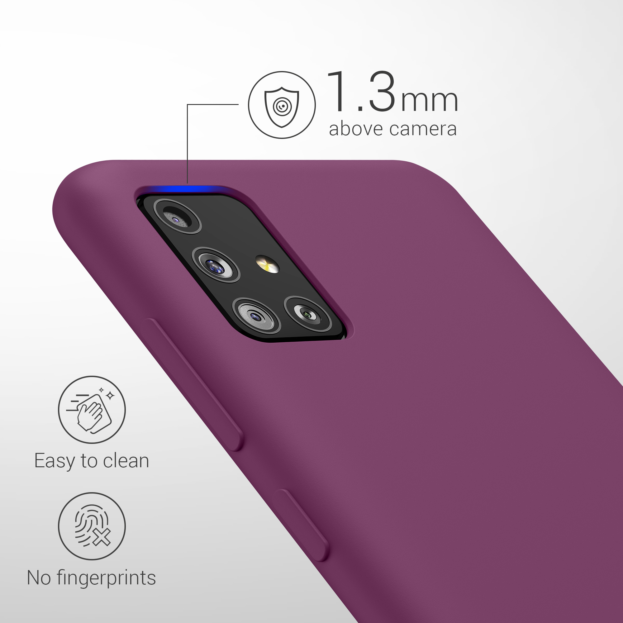 Kryt na mobil Samsung Galaxy A51 kwmobile TPU Purpurová magenta