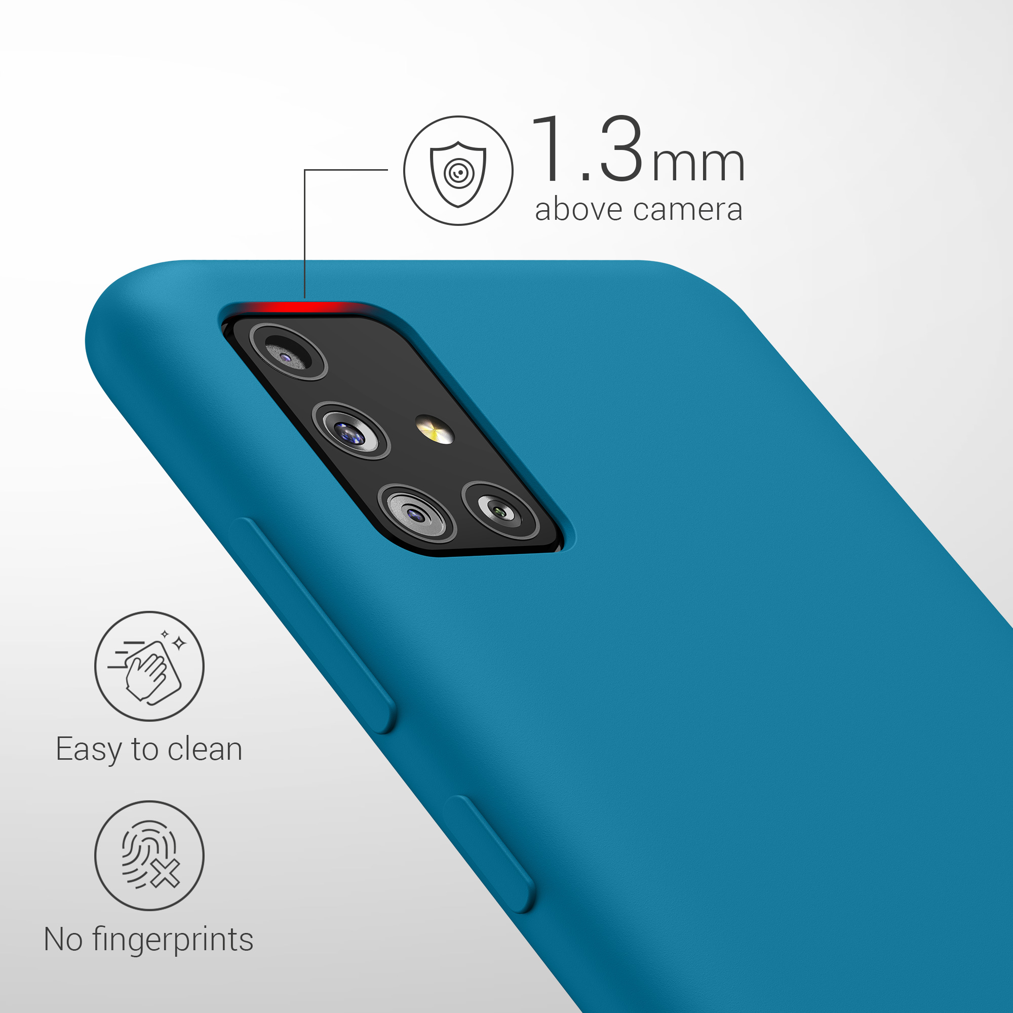 Kryt na mobil Samsung Galaxy A51 kwmobile TPU Karibská modrá