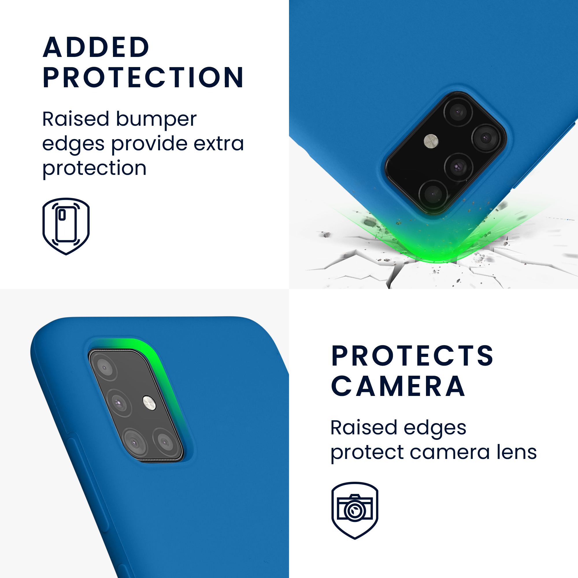 Kryt na mobil Samsung Galaxy A51 kwmobile TPU Modrý útes