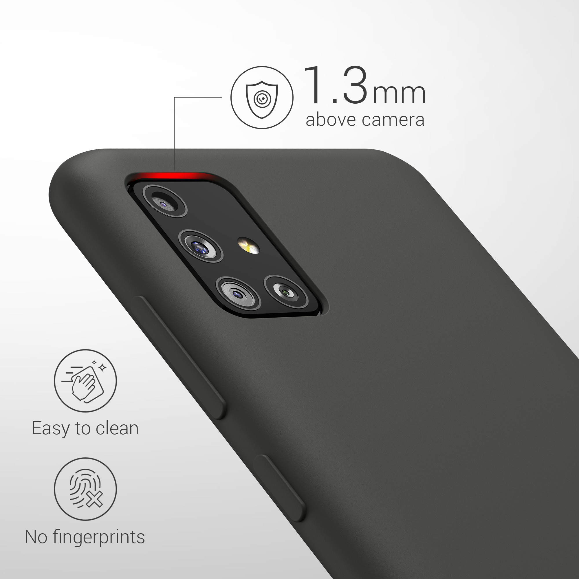 Kryt na mobil Samsung Galaxy A51 kwmobile TPU Matná černá