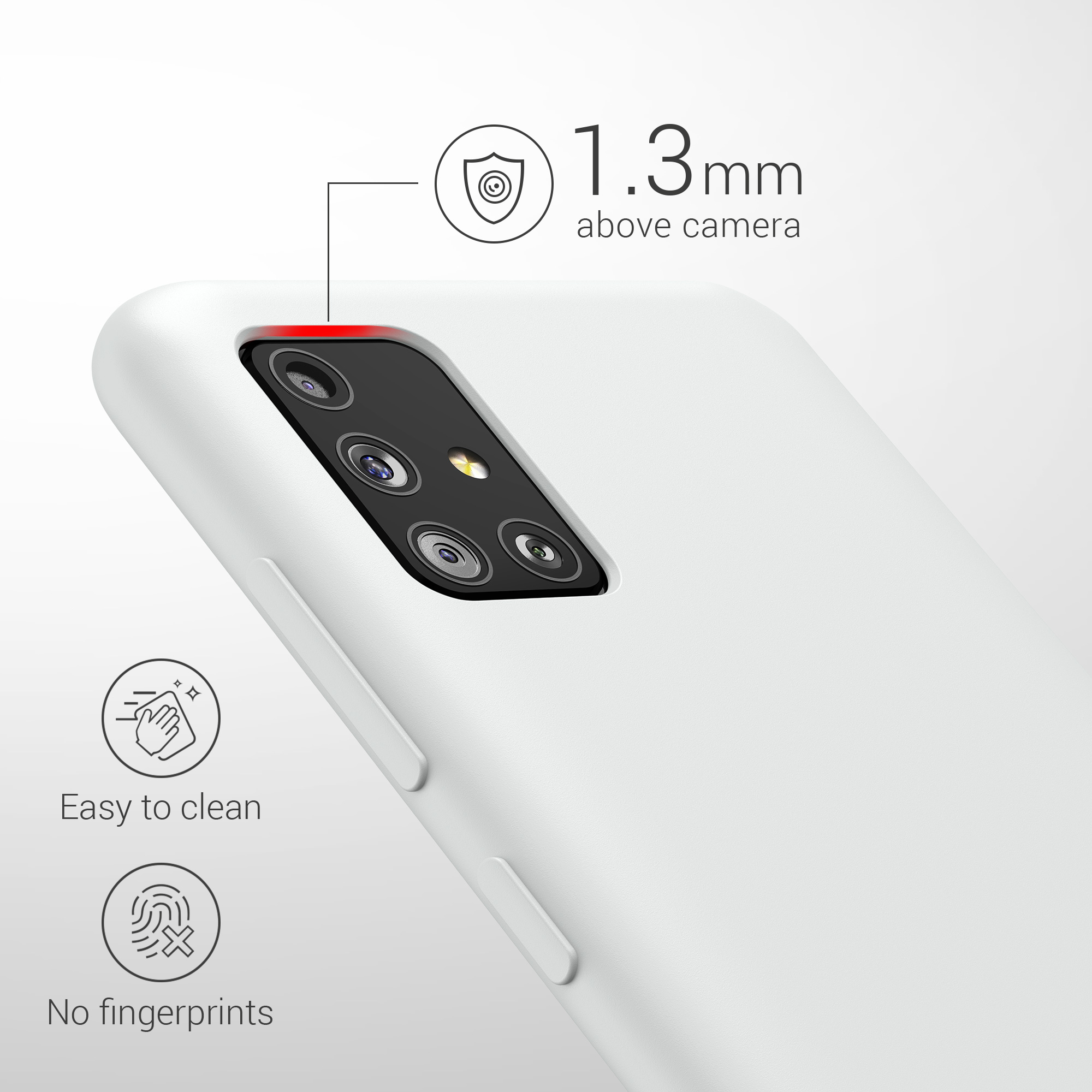 Kryt na mobil Samsung Galaxy A51 kwmobile TPU Matná bílá