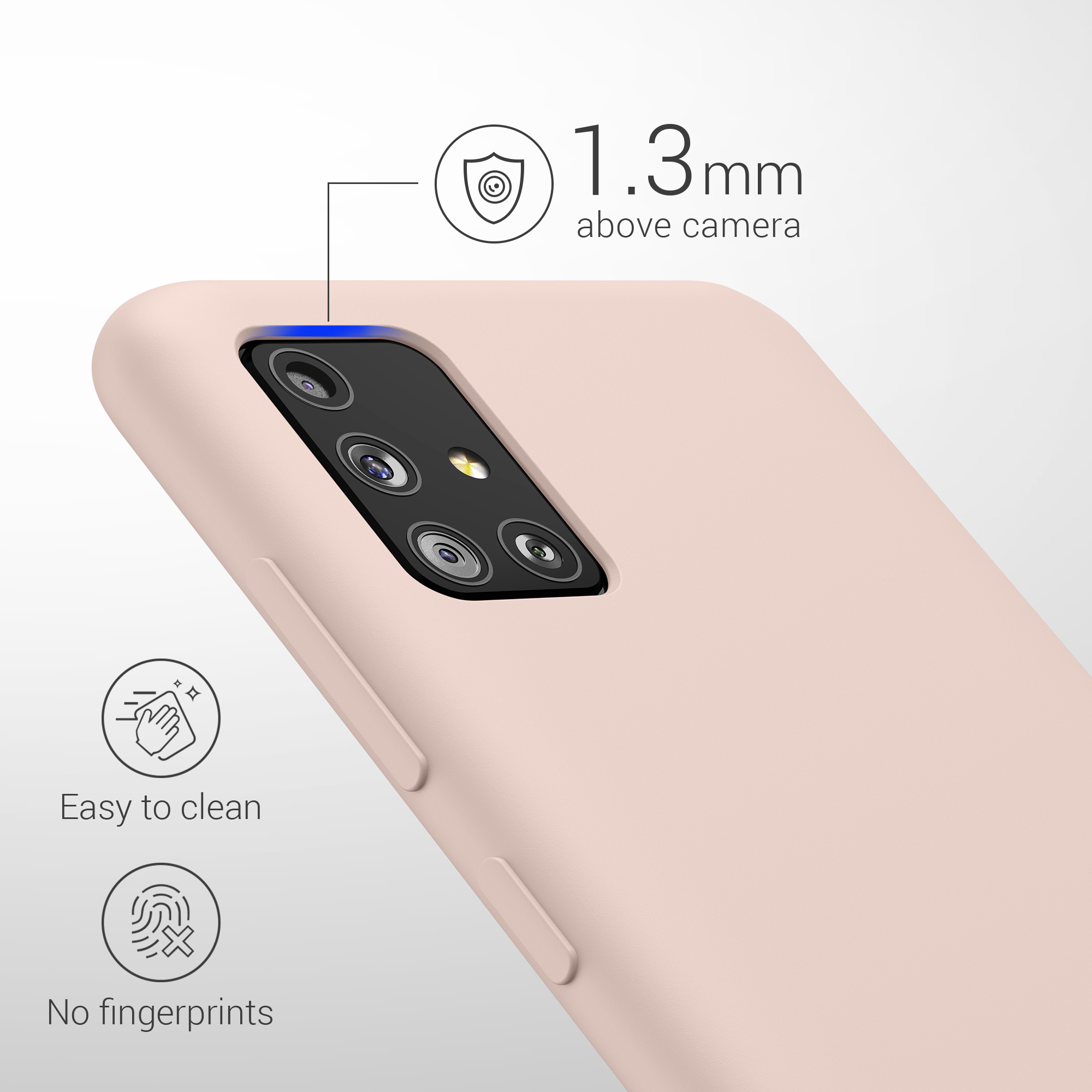 Kryt na mobil Samsung Galaxy A51 kwmobile TPU Matná antická růžová