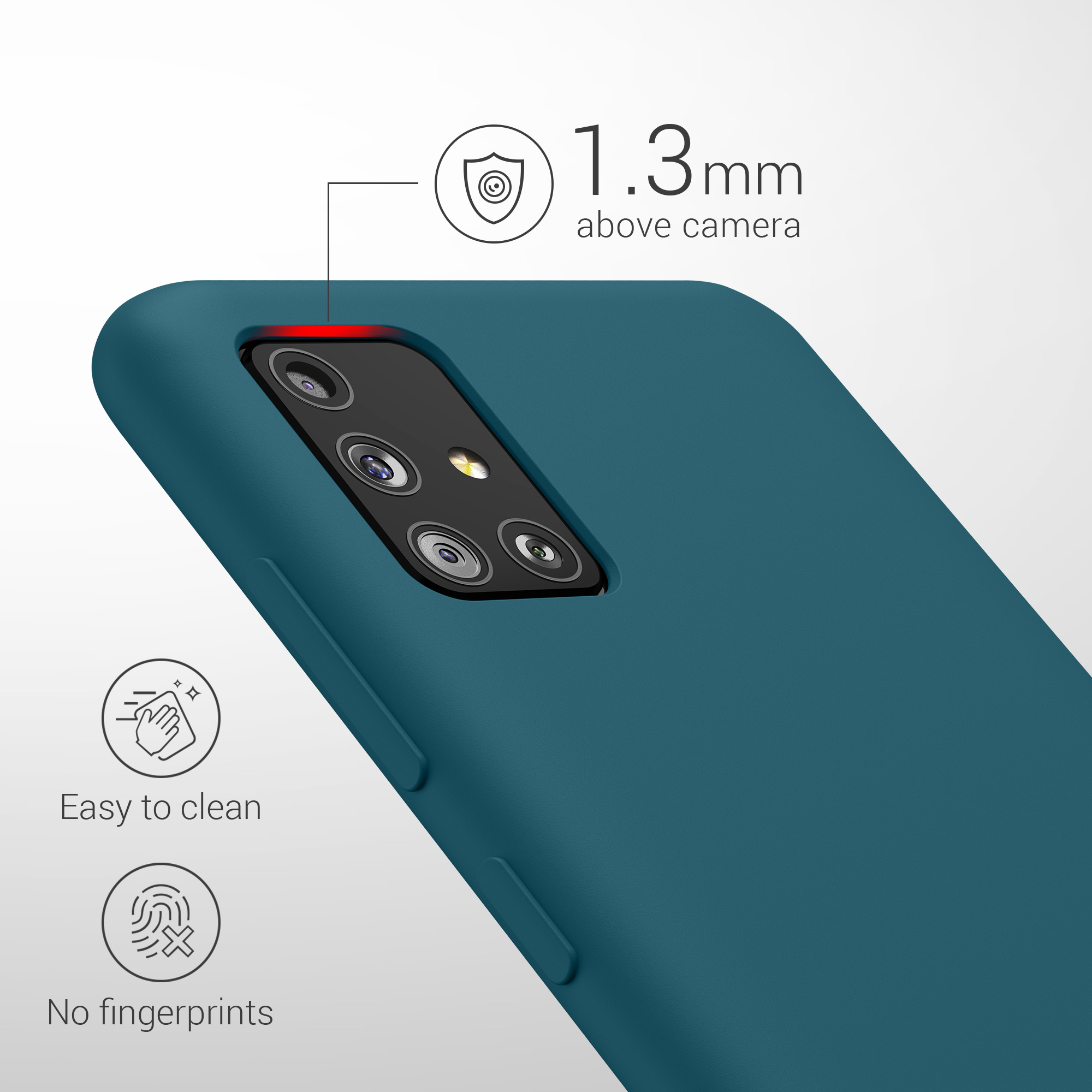 Kryt na mobil Samsung Galaxy A51 kwmobile TPU Matná petrolejová