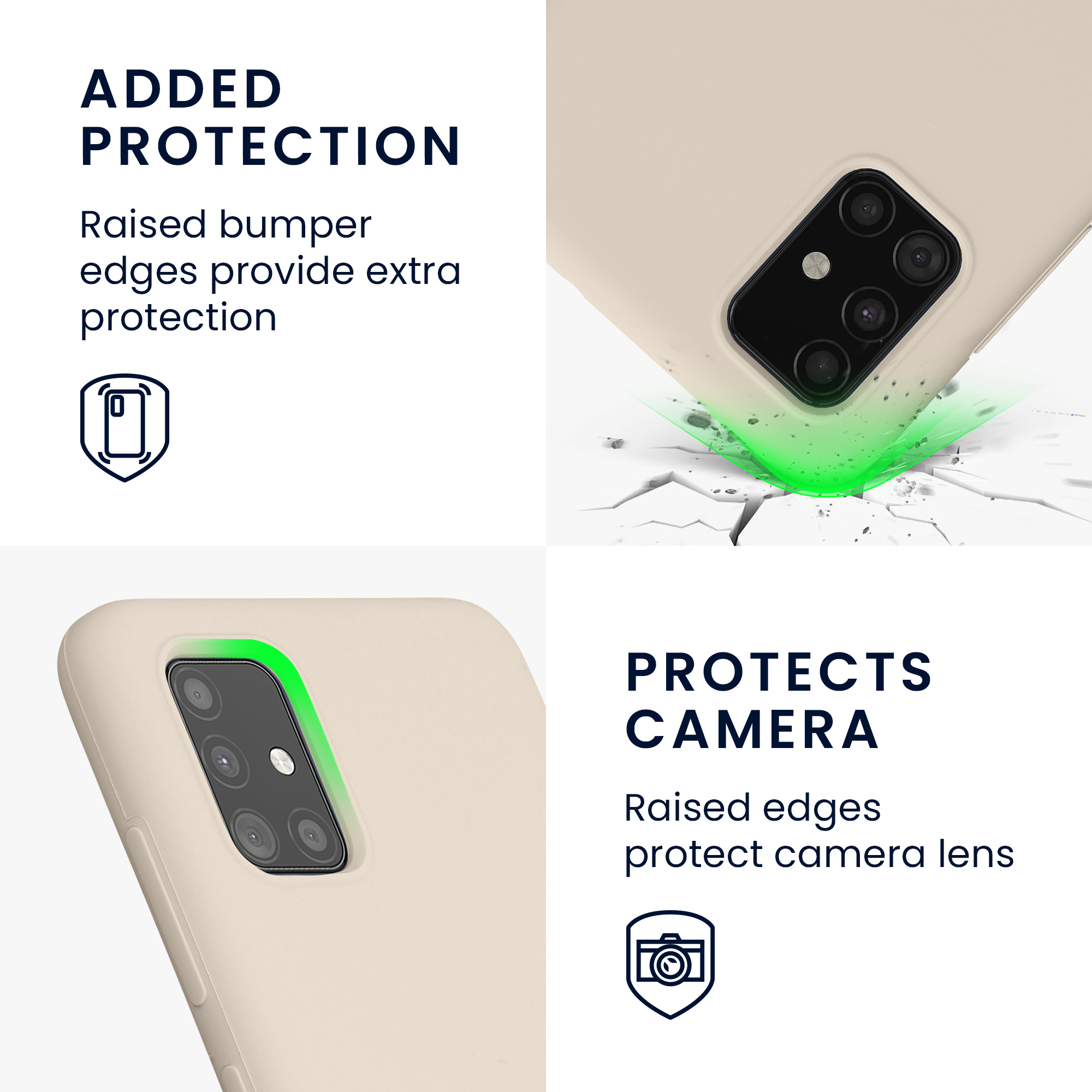 Kryt na mobil Samsung Galaxy A51 kwmobile TPU Krémová