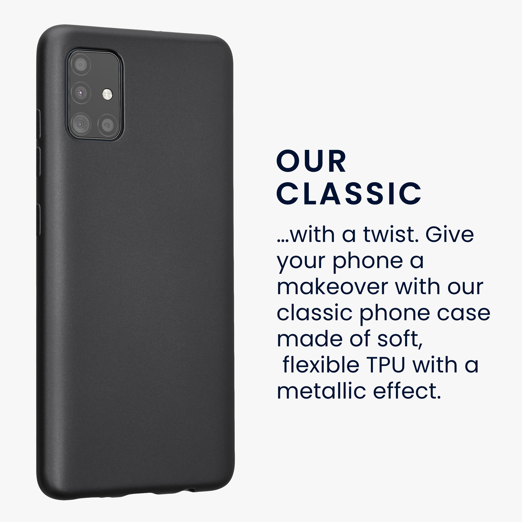 Kryt na mobil Samsung Galaxy A51 kwmobile TPU metalický Metalická šedá