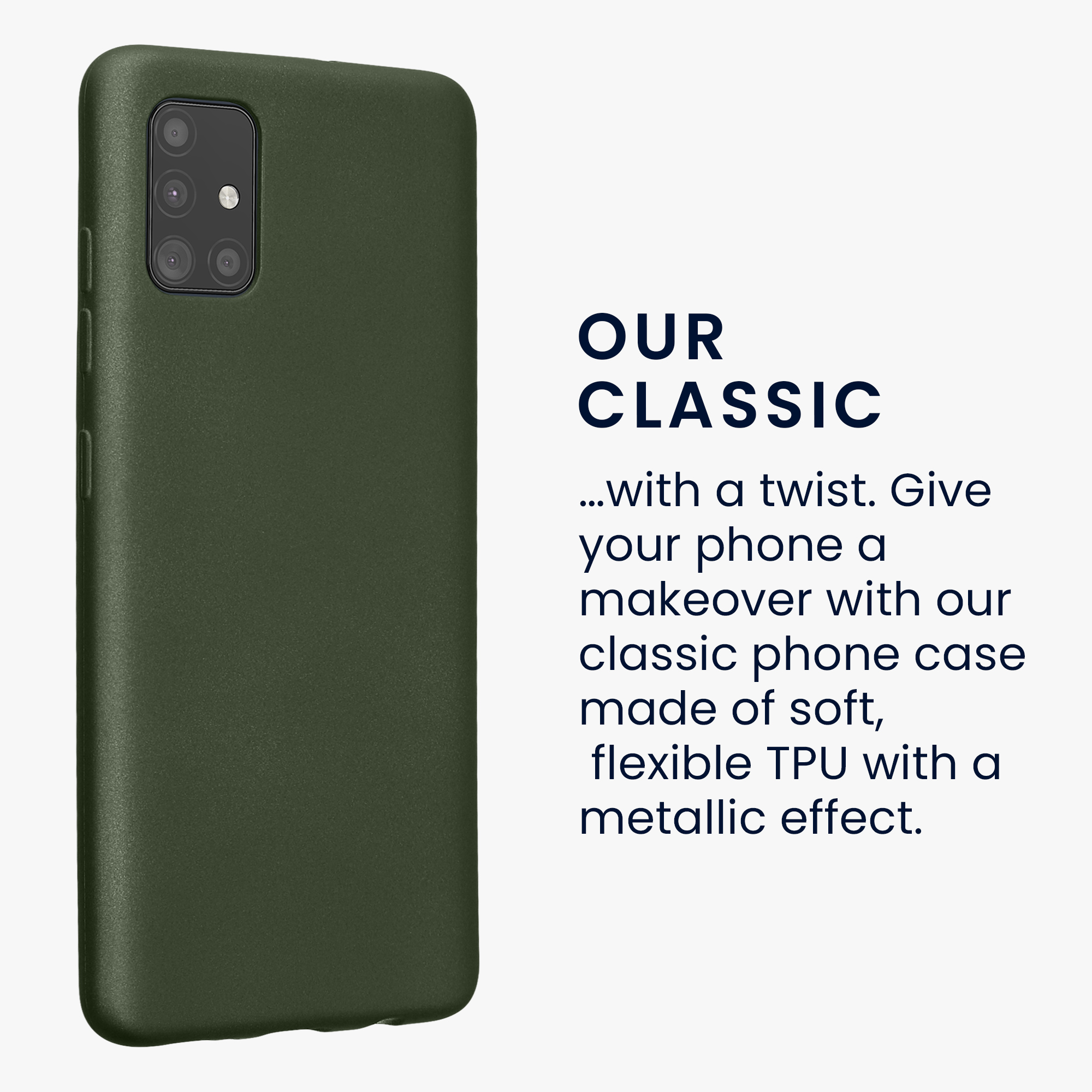 Kryt na mobil Samsung Galaxy A51 kwmobile TPU metalický Metalická lesní zelená