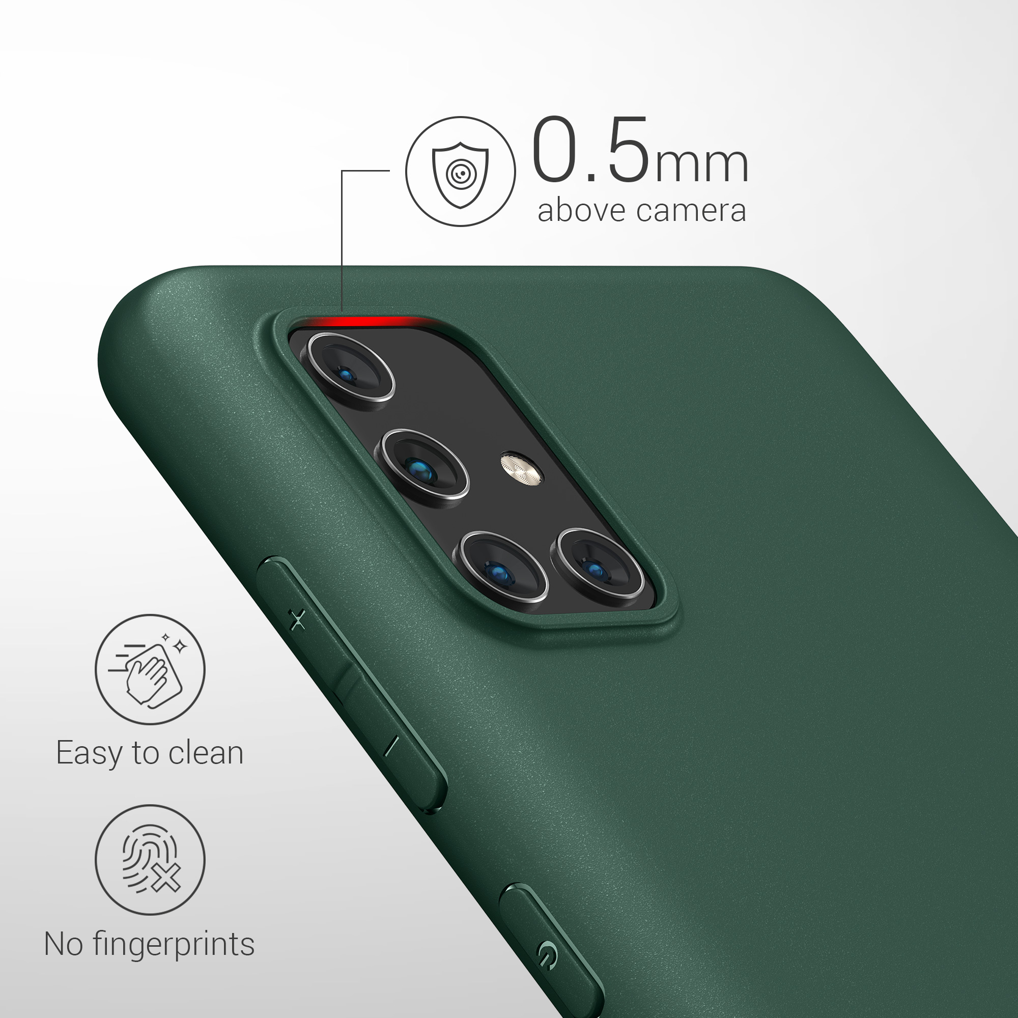 Kryt na mobil Samsung Galaxy A71 kwmobile TPU mechově zelený