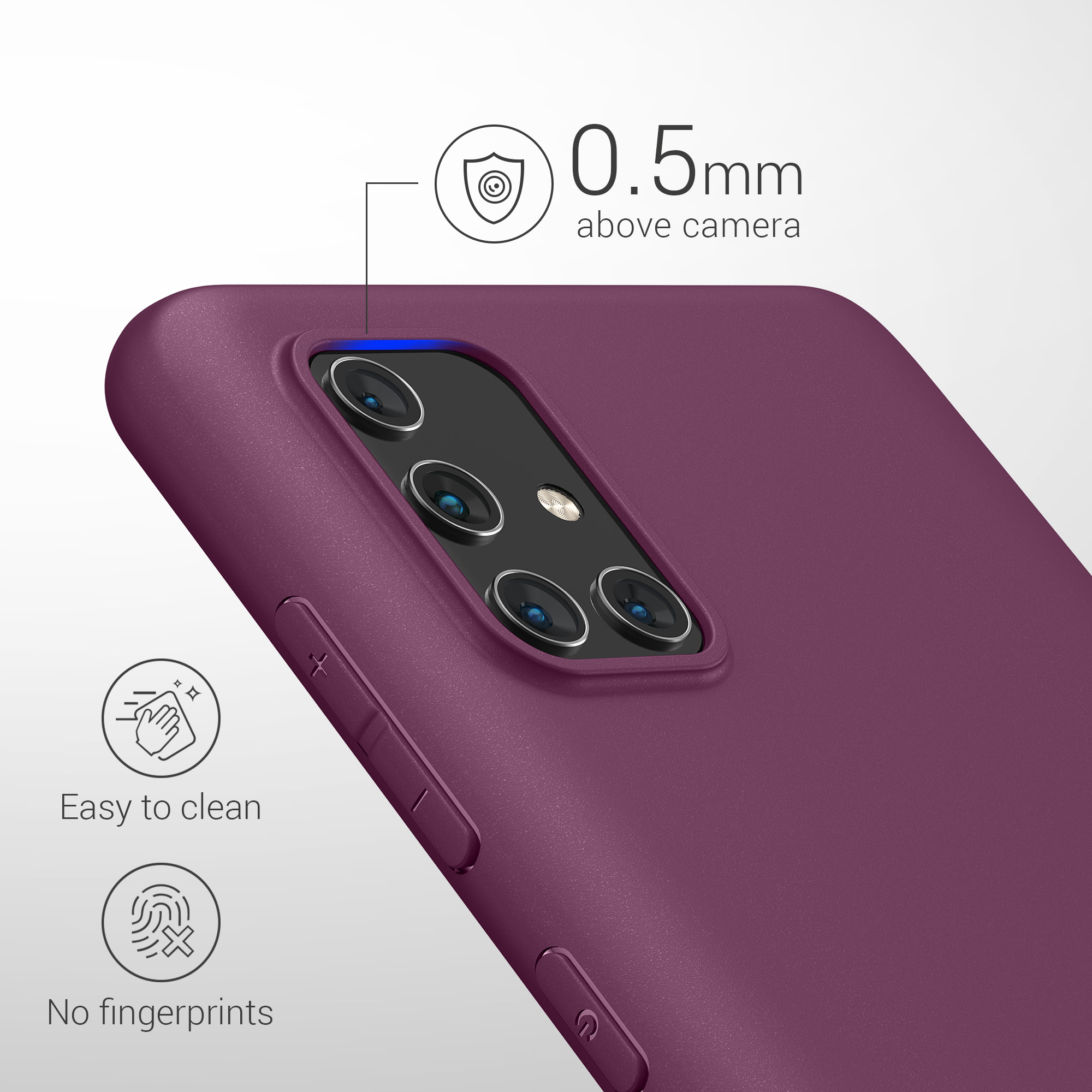 Kryt na mobil Samsung Galaxy A71 kwmobile TPU Magenta Purple