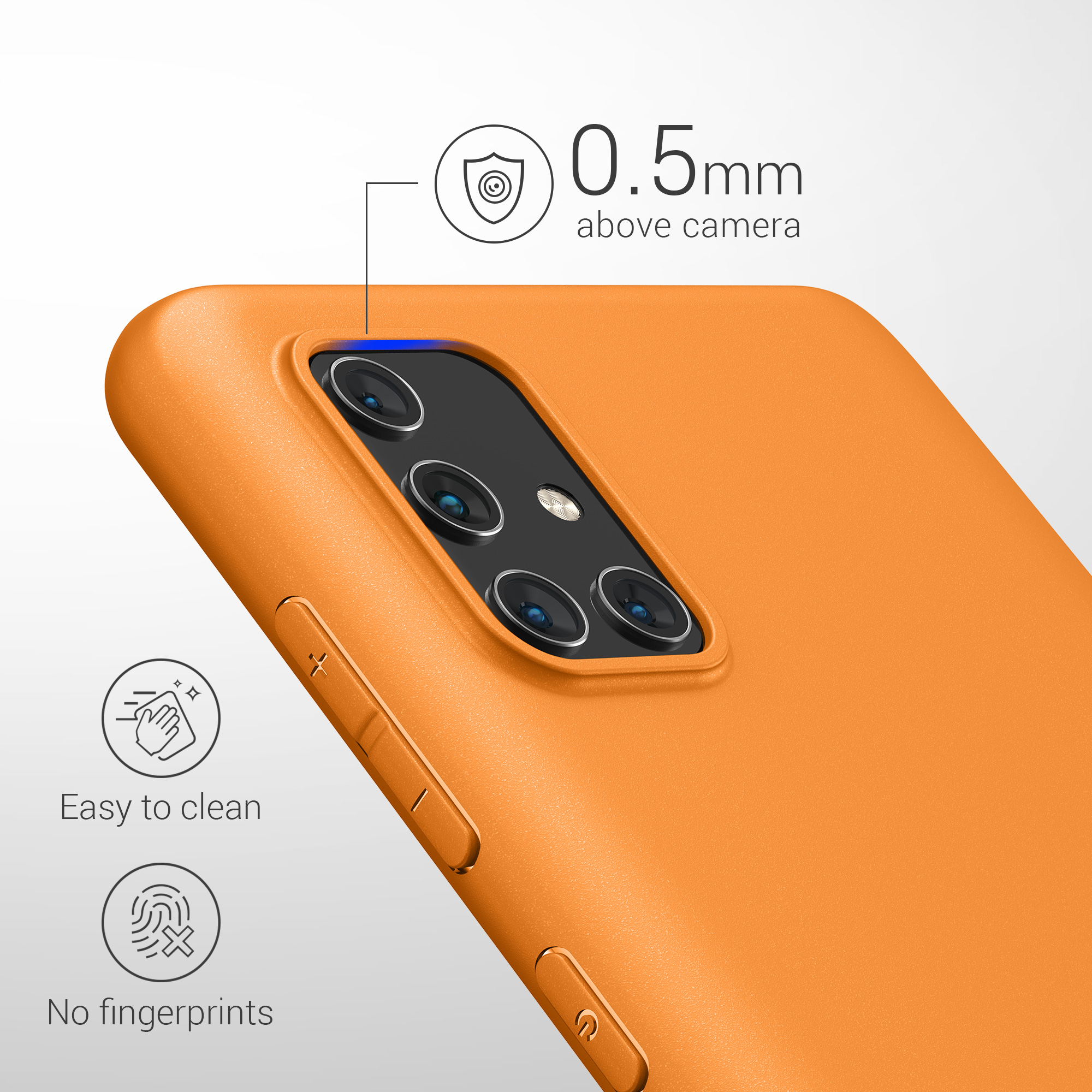 Kryt na mobil Samsung Galaxy A71 kwmobile TPU ovocně oranžový