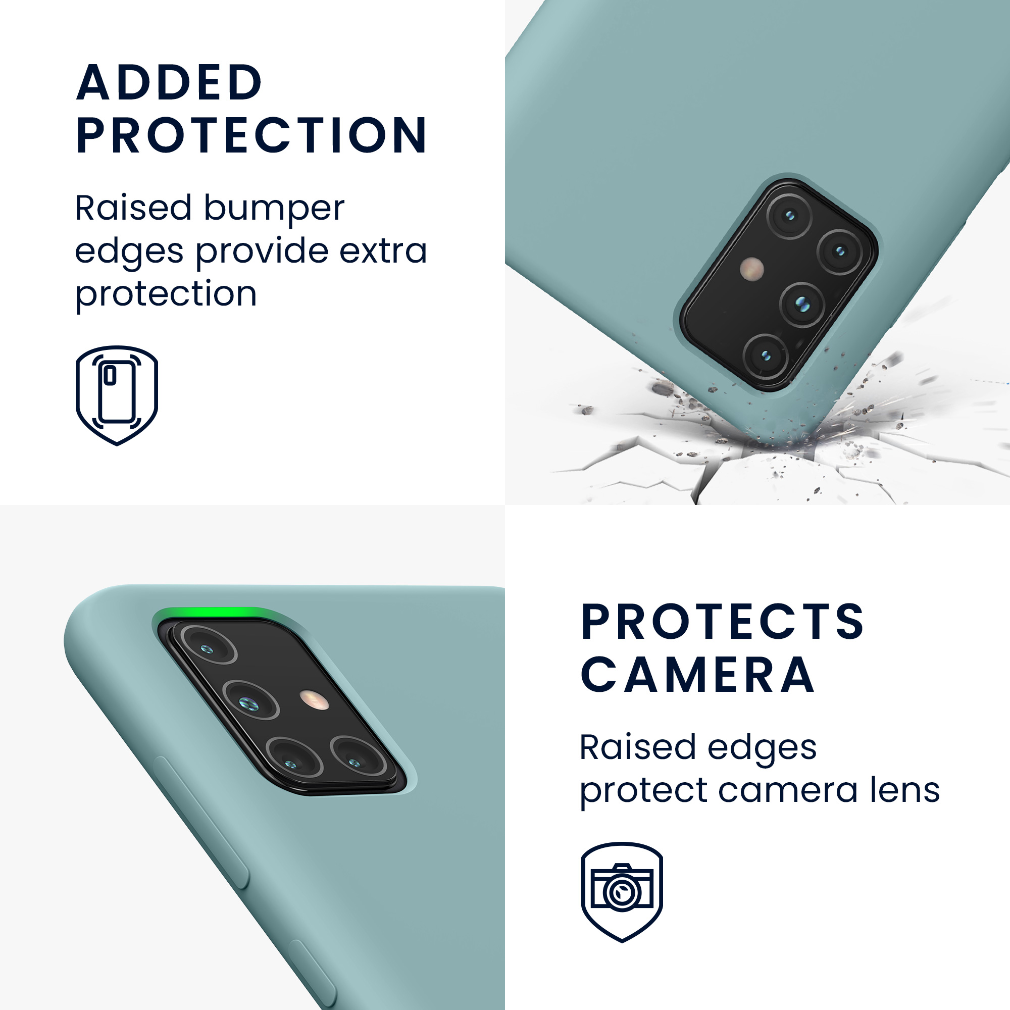 Kryt na mobil Samsung Galaxy A71 kwmobile TPU Arctic Night