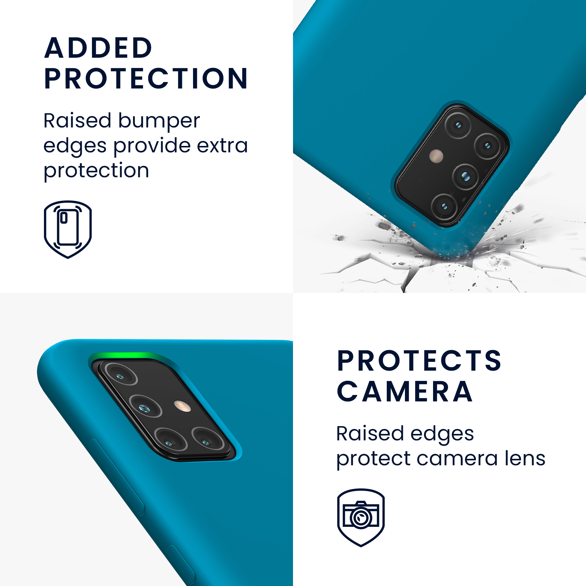 Kryt na mobil Samsung Galaxy A71 kwmobile TPU modrý Blue Reef