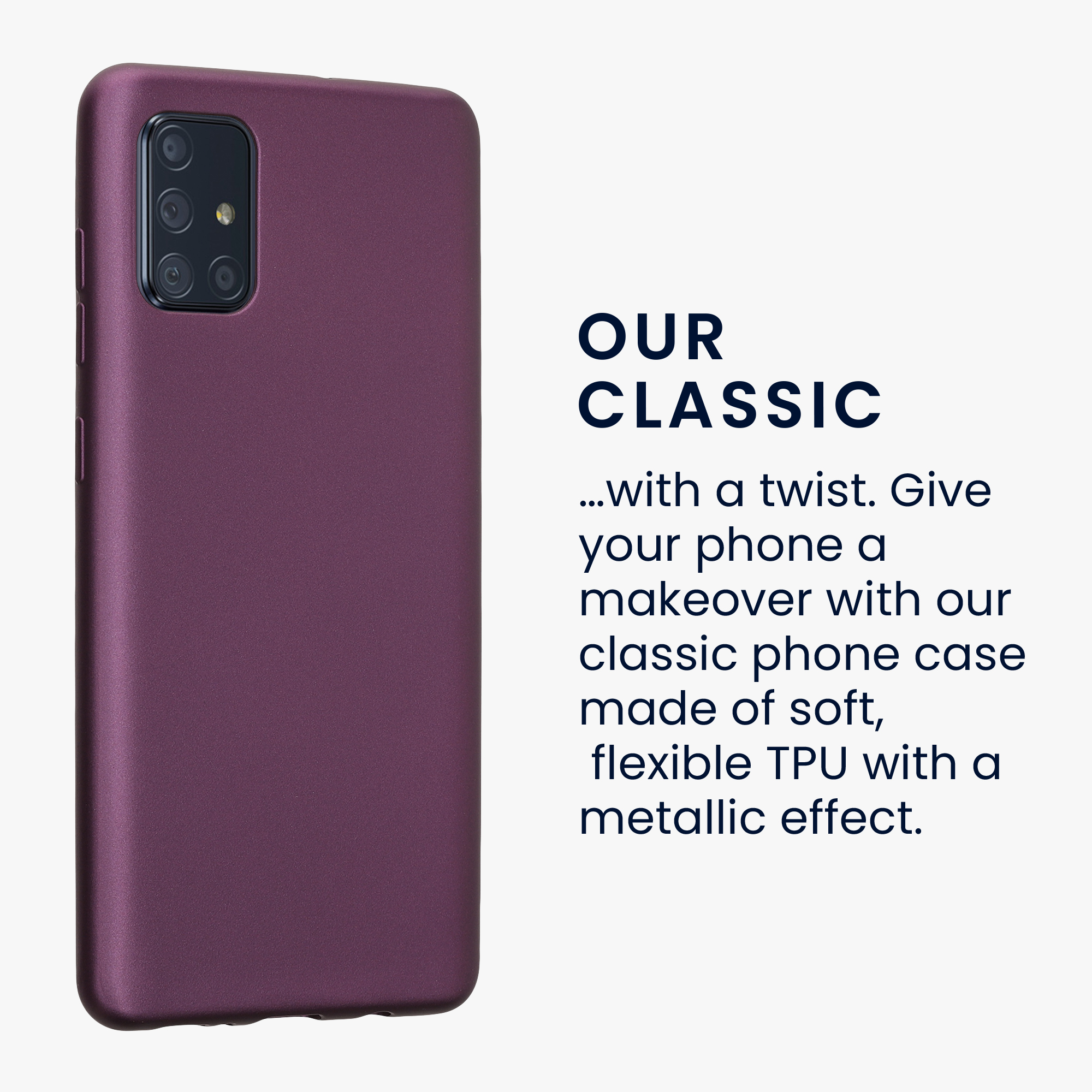 Metalický kryt na mobil Samsung Galaxy A71 kwmobile metalicky levandulový