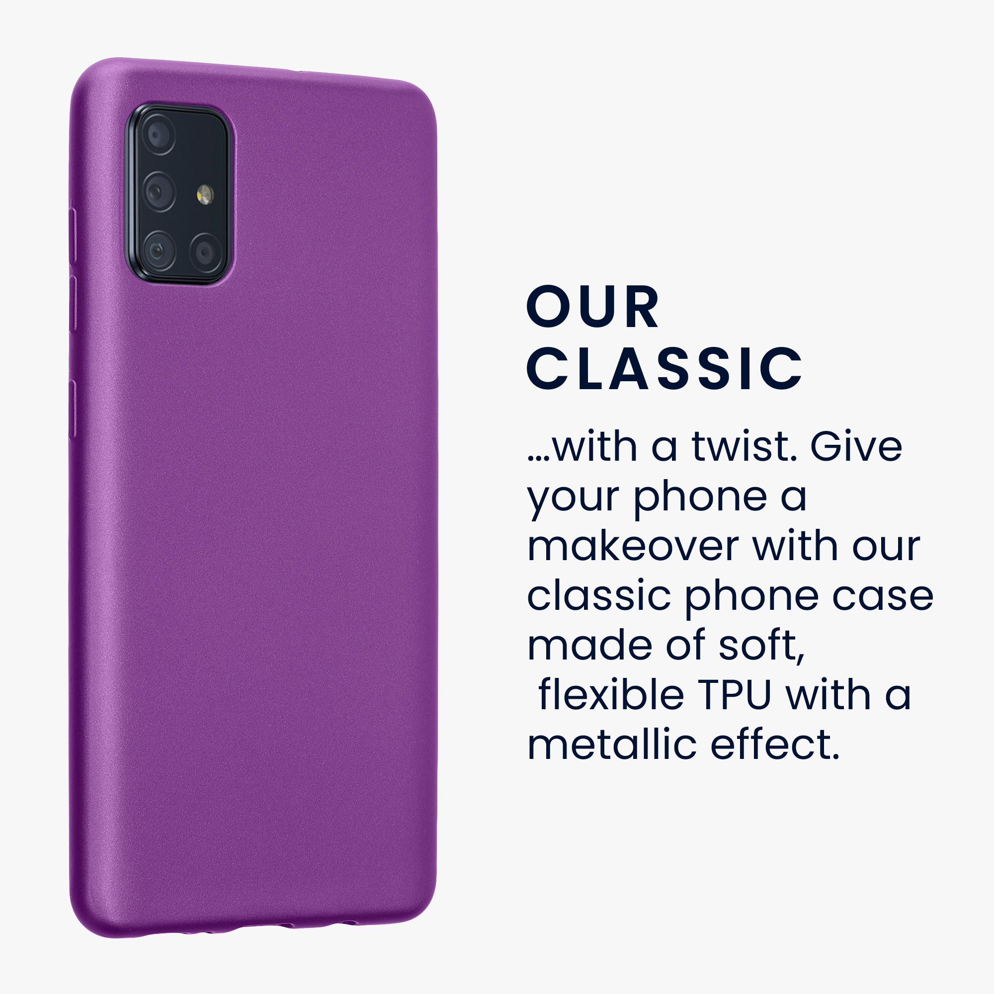 Metalický kryt na mobil Samsung Galaxy A71 kwmobile metalicky fialový