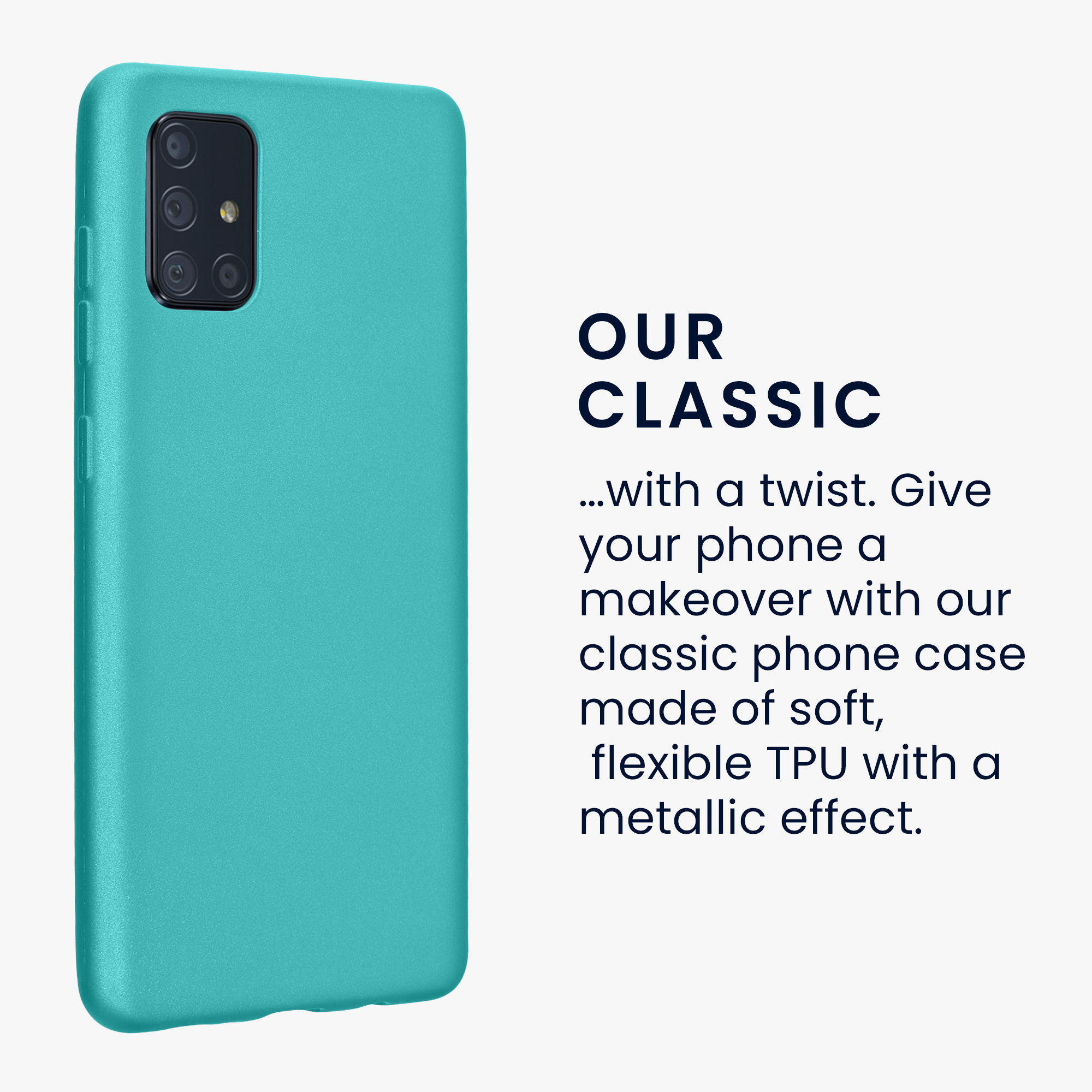 Metalický kryt na mobil Samsung Galaxy A71 kwmobile Metallic Mint Green