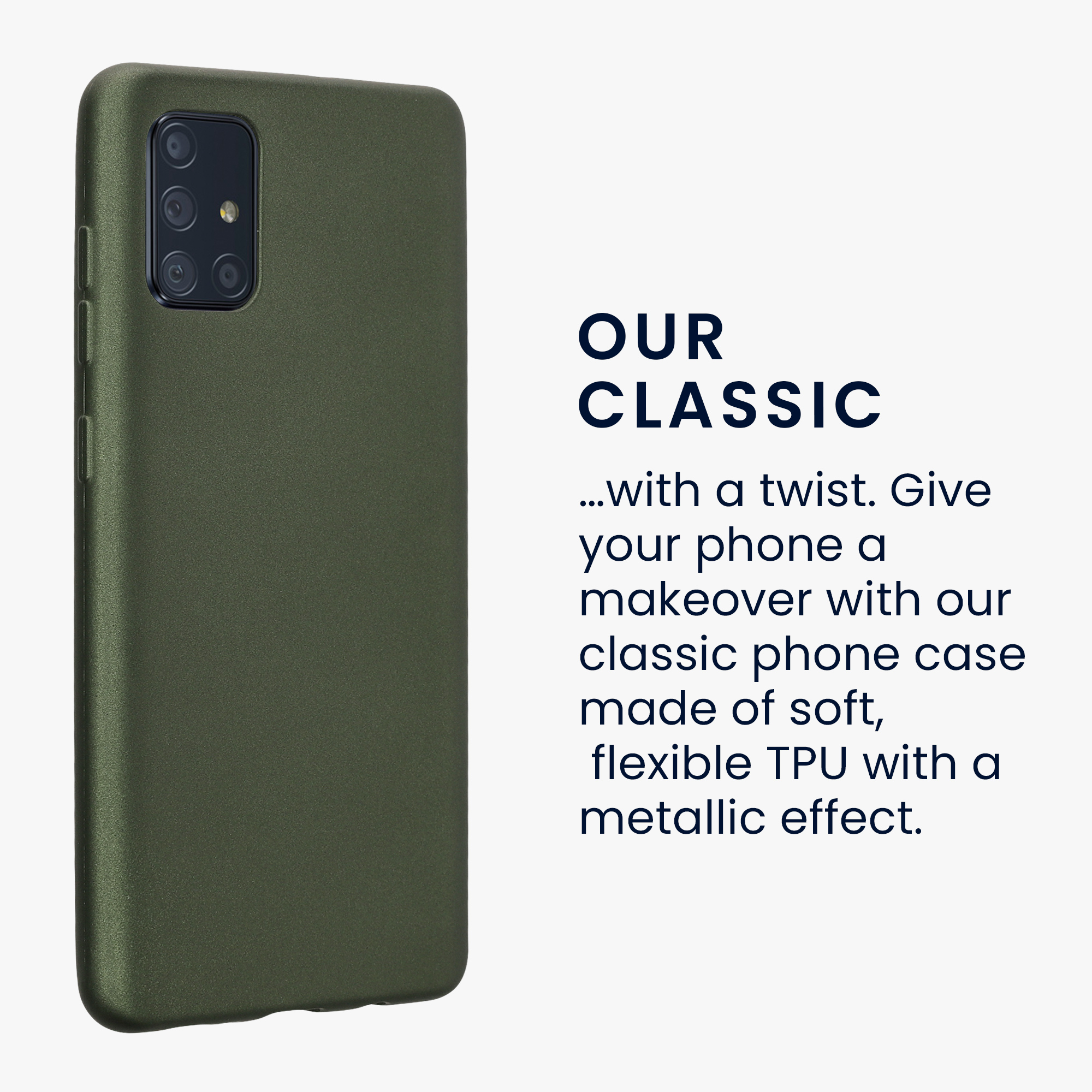 Metalický kryt na mobil Samsung Galaxy A71 kwmobile metalicky lesně zelený