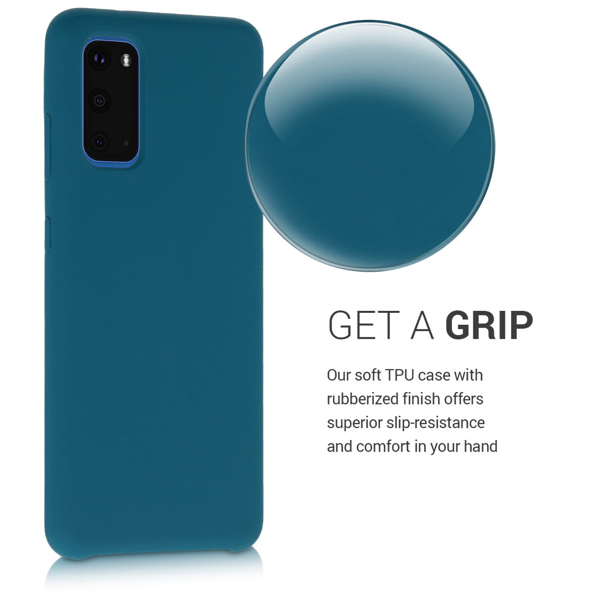Kryt na mobil Samsung Galaxy S20 kwmobile TPU matně petrolejový