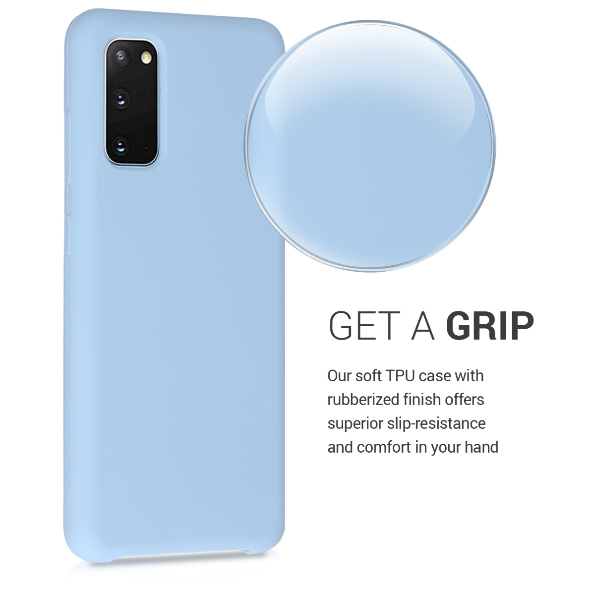 Kryt na mobil Samsung Galaxy S20 kwmobile TPU matně světle modrý