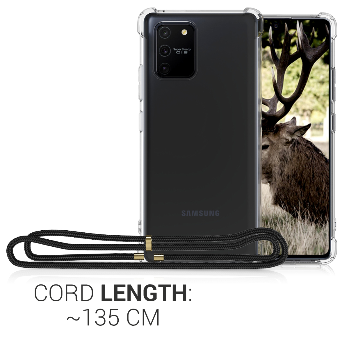 Crossbody kryt na mobil Samsung Galaxy S10 Lite kwmobile transparentní