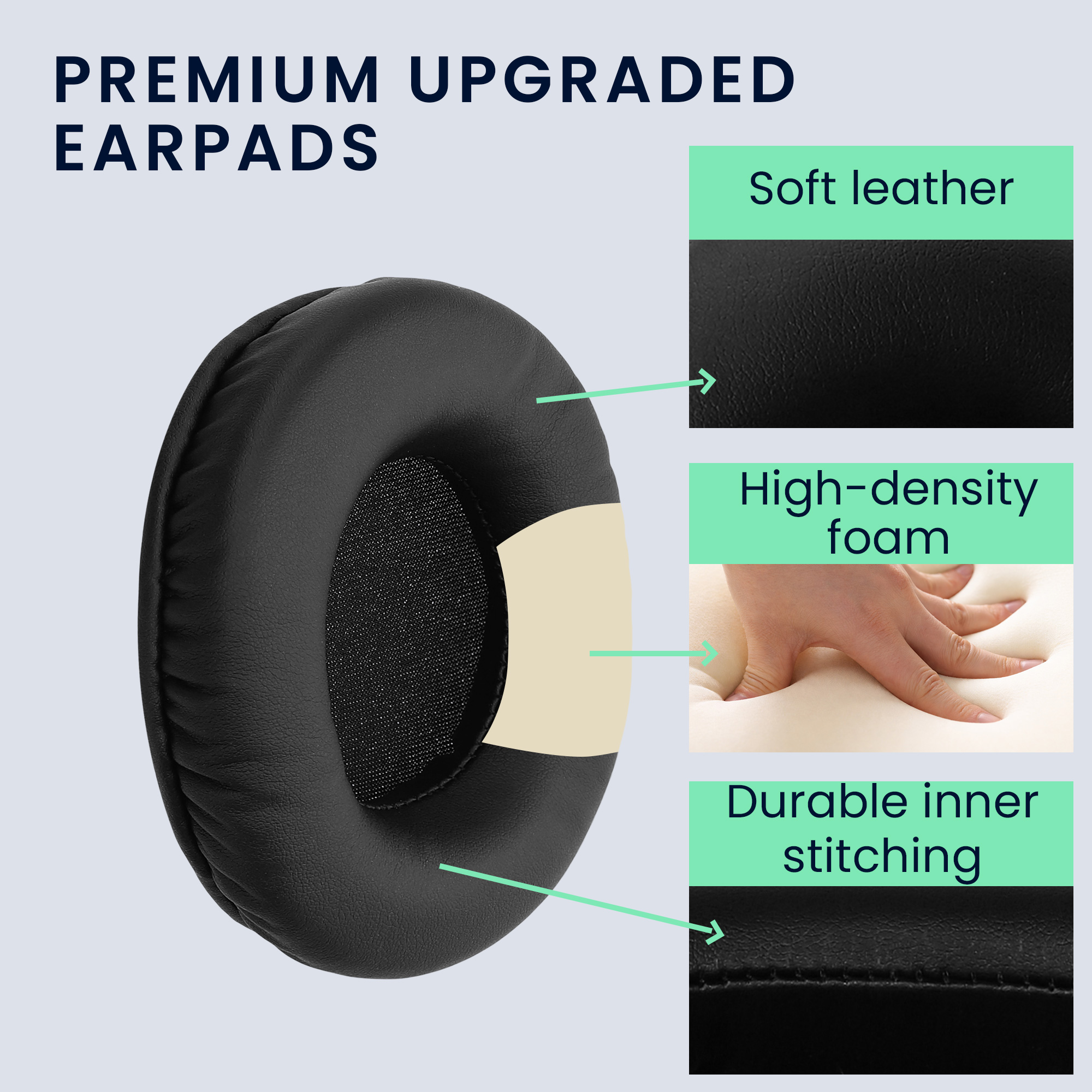 2x Náušníky na sluchátka kwmobile pro Pioneer HDJ 2000/1000/1500 Ear Pads - černá
