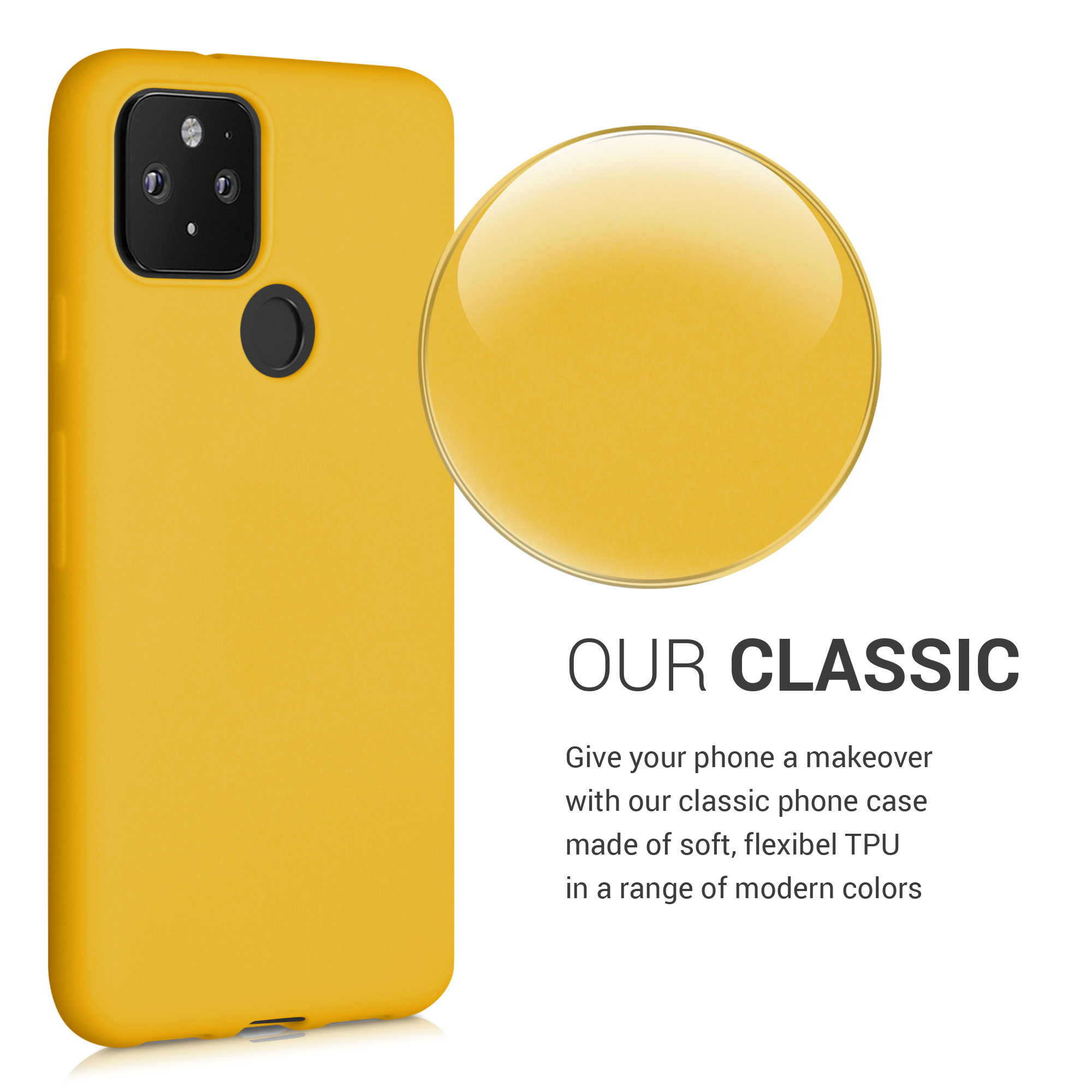 Zadní kryt kwmobile pro Google Pixel 5 - medově žlutá