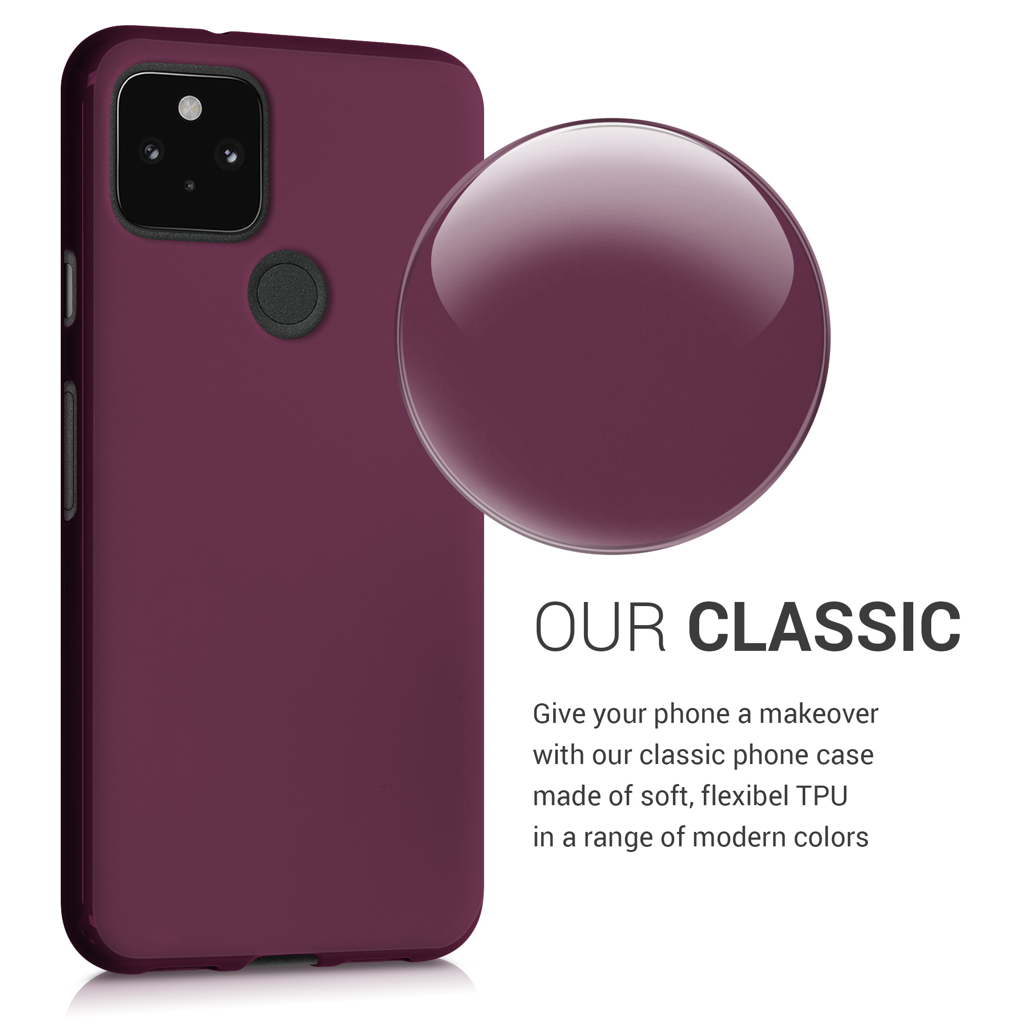 Zadní kryt kwmobile pro Google Pixel 5 - bordeaux violet