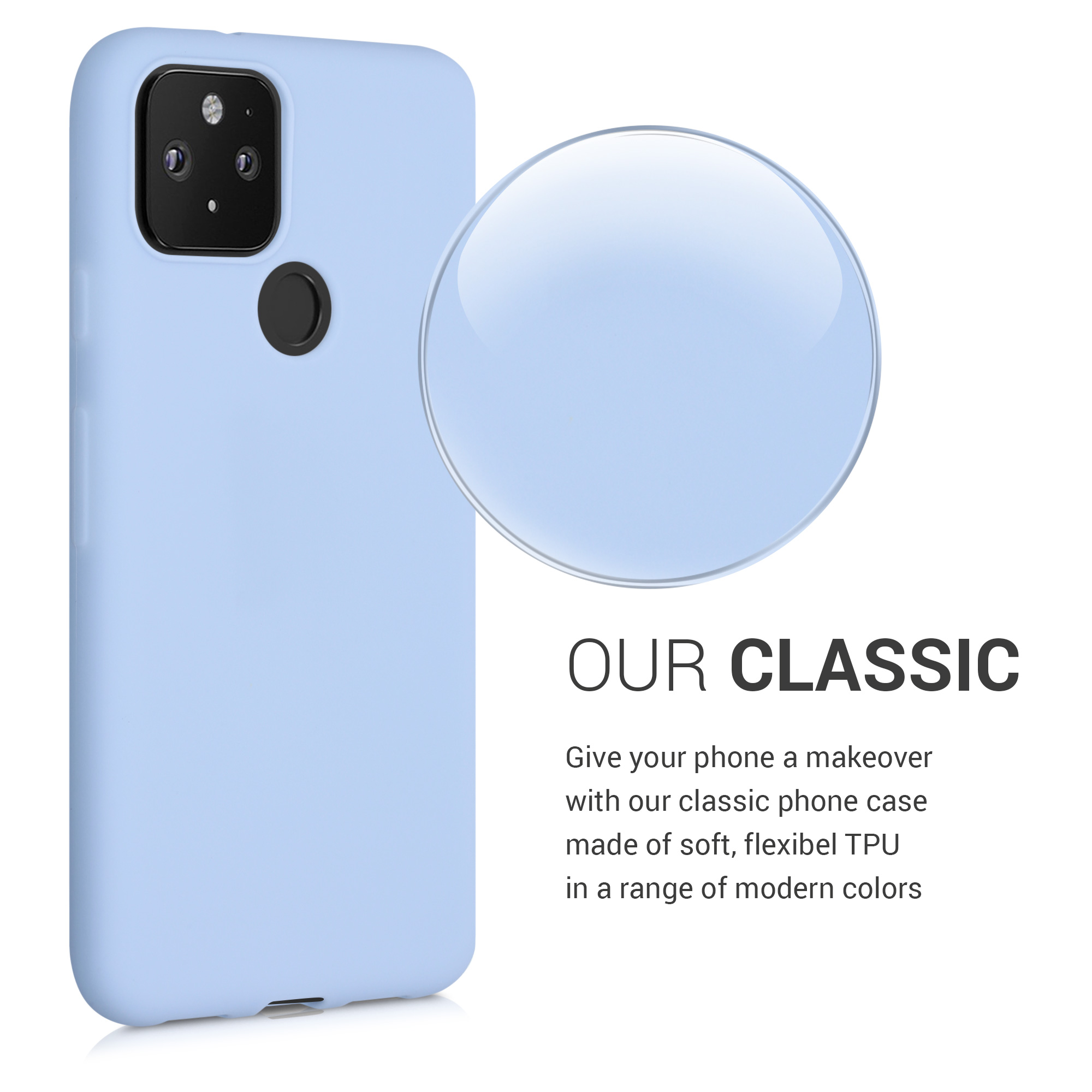 Zadní kryt kwmobile pro Google Pixel 5 - matná světle modrá