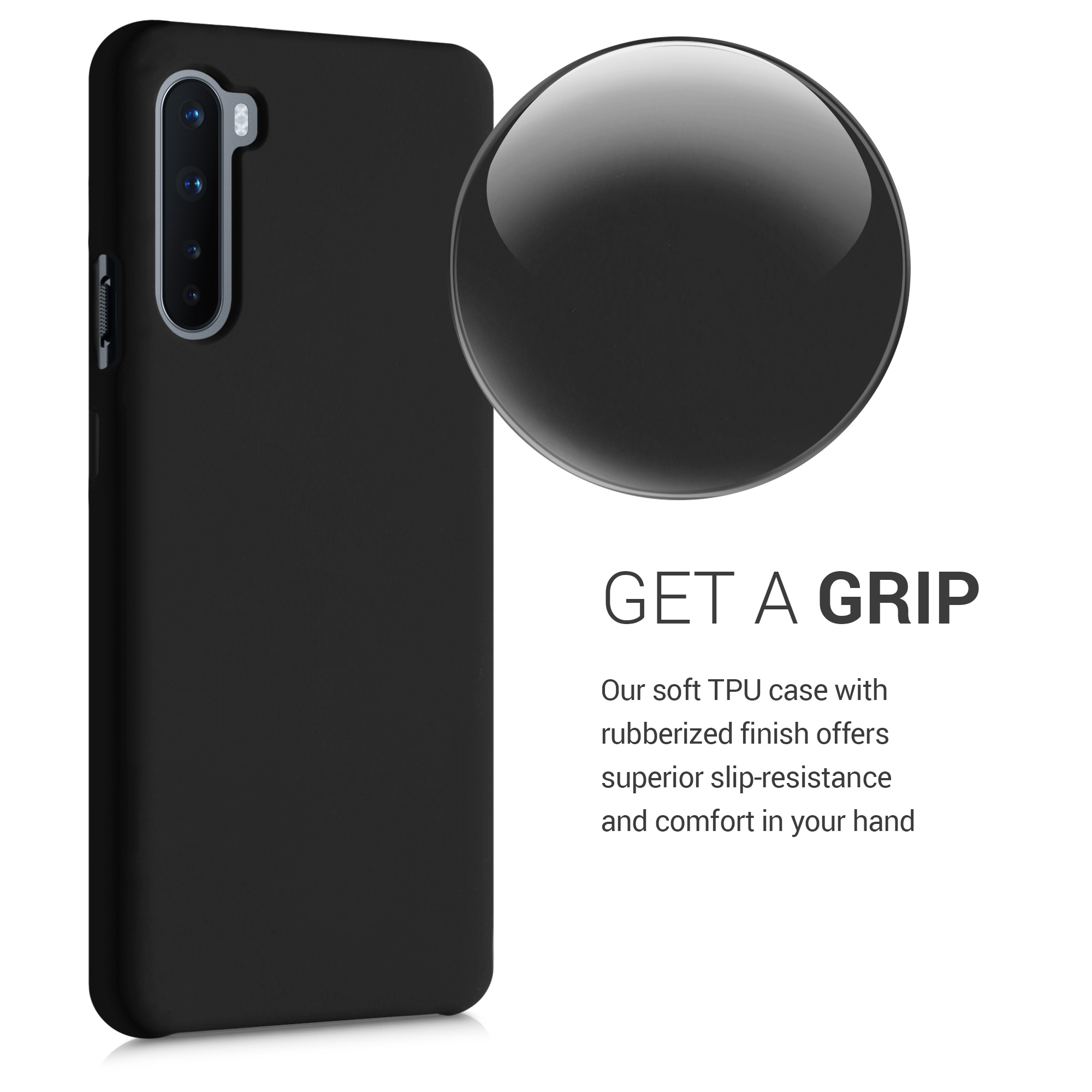 Kwmobile Silikonový kryt OnePlus Nord černá