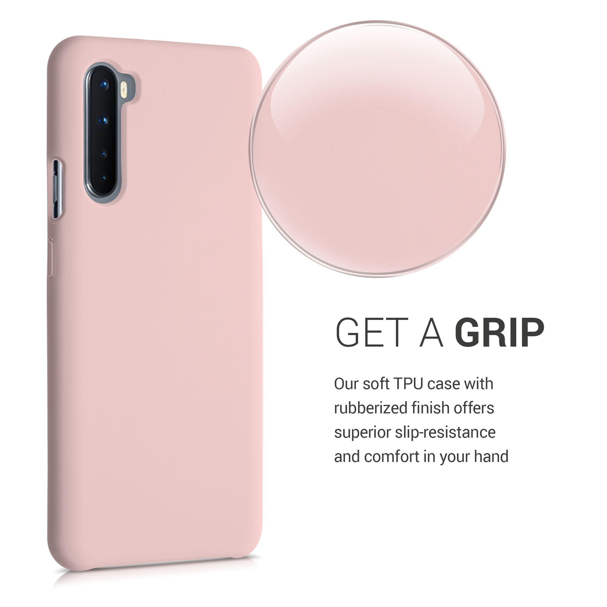 Pouzdro pro OnePlus Nord kwmobile silikonové - starorůžová