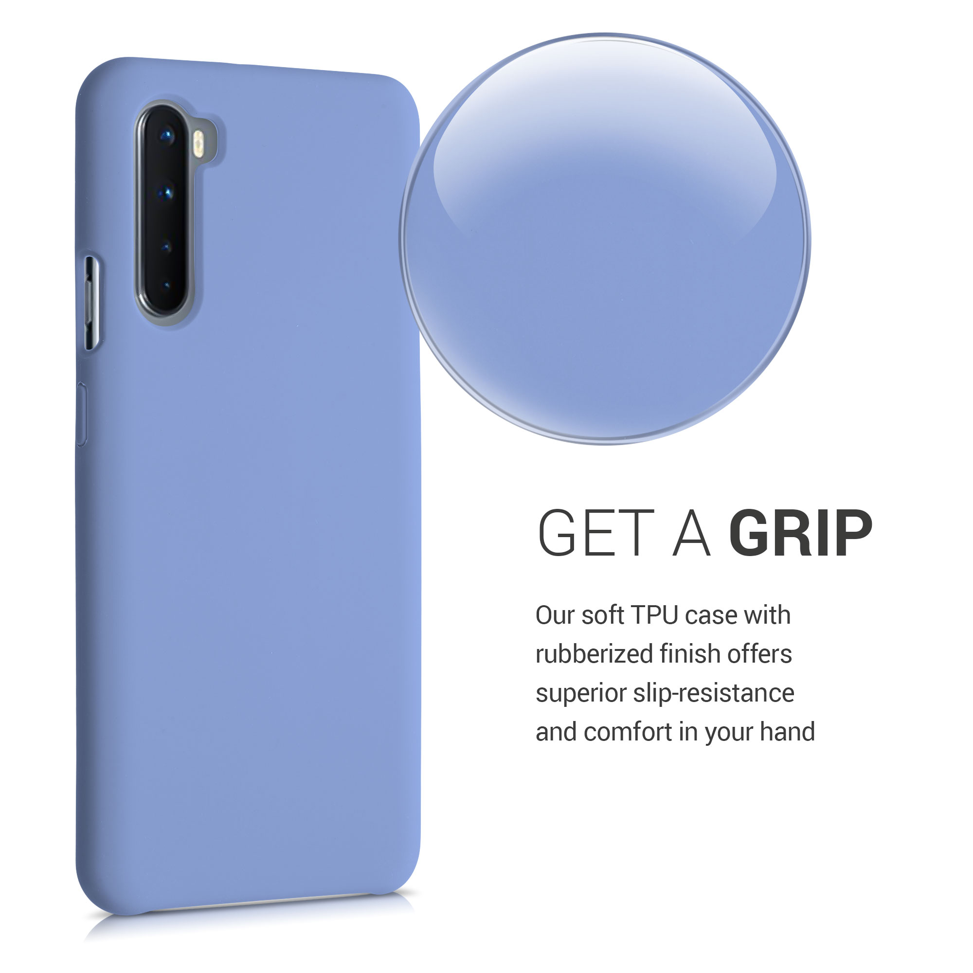 Kwmobile Silikonový kryt OnePlus Nord levandulově šedá