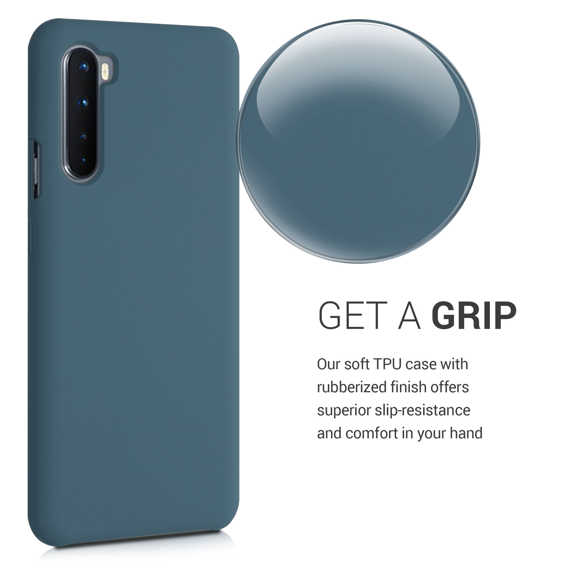Kwmobile Silikonový kryt OnePlus Nord tmavě šedá
