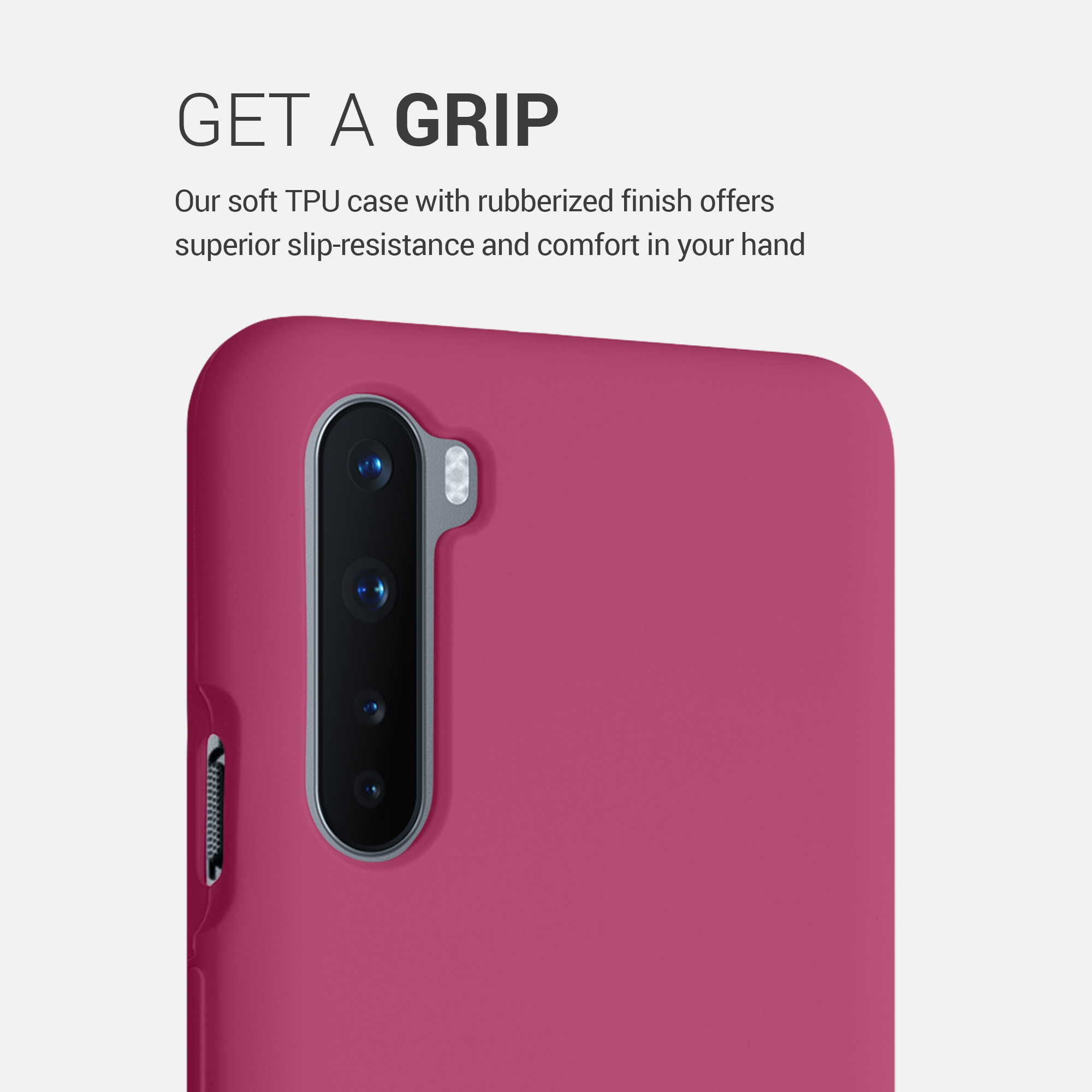 Kwmobile Silikonový kryt OnePlus Nord malinově růžová