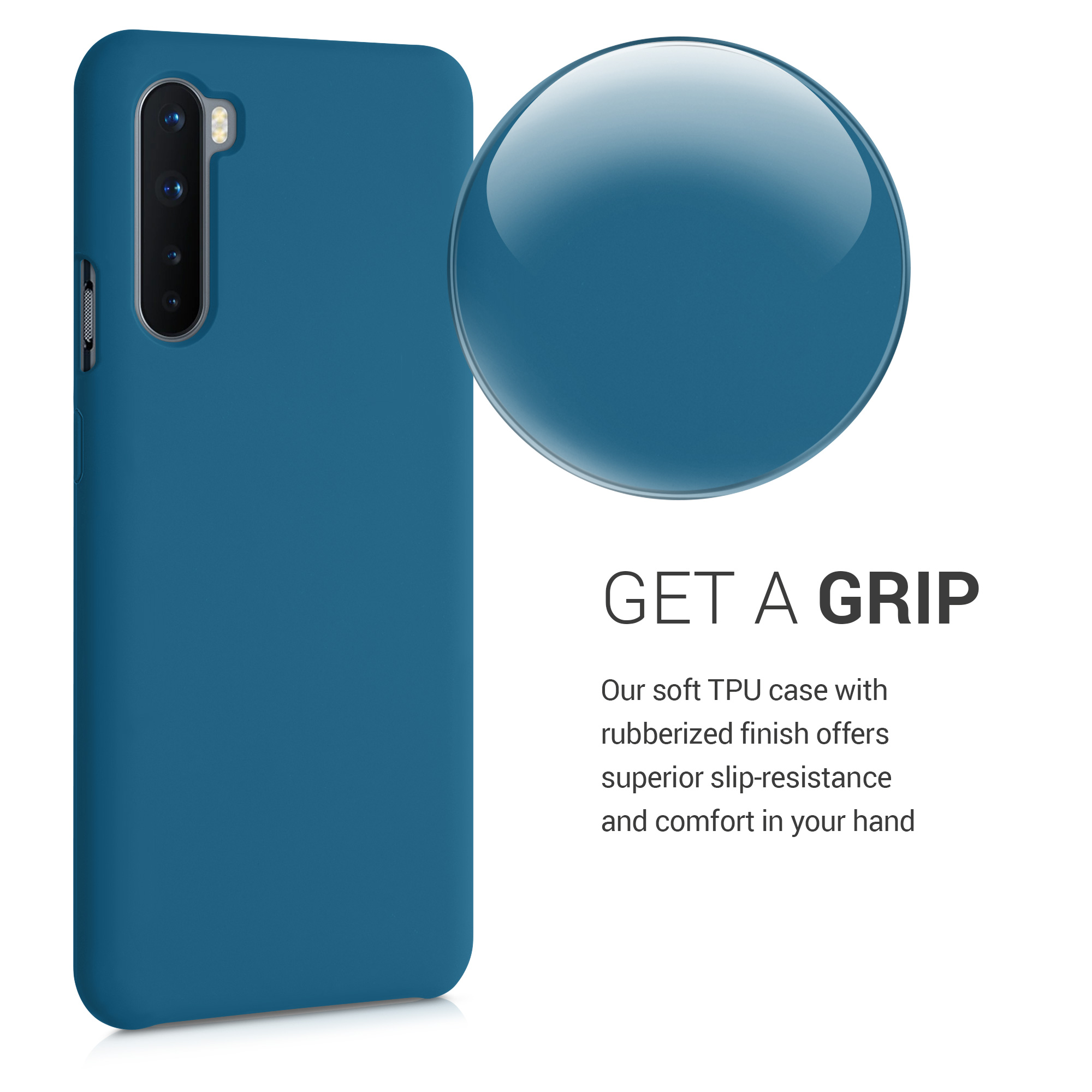Kwmobile Silikonový kryt OnePlus Nord matná petrolejová