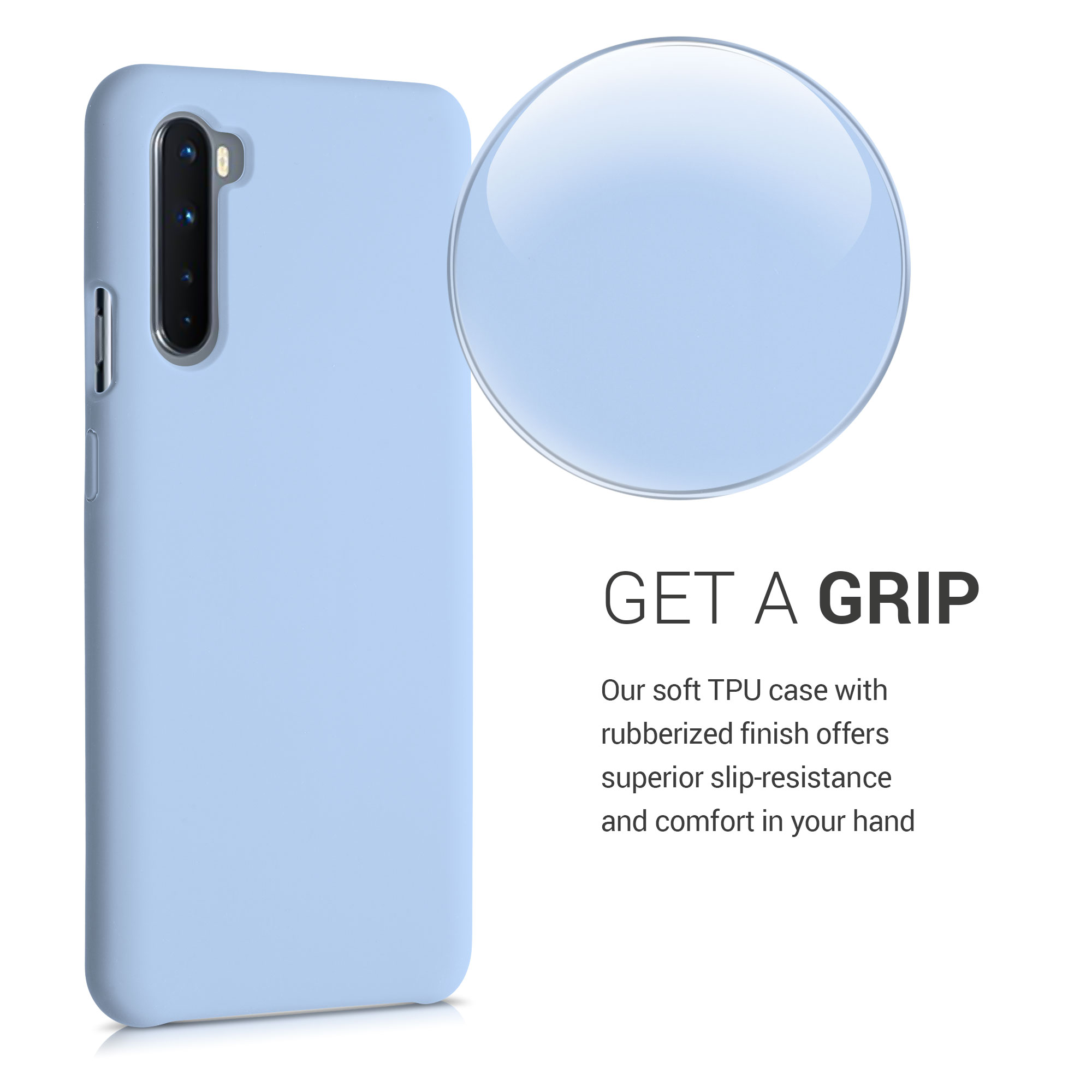 Kwmobile Silikonový kryt OnePlus Nord matná světle modrá