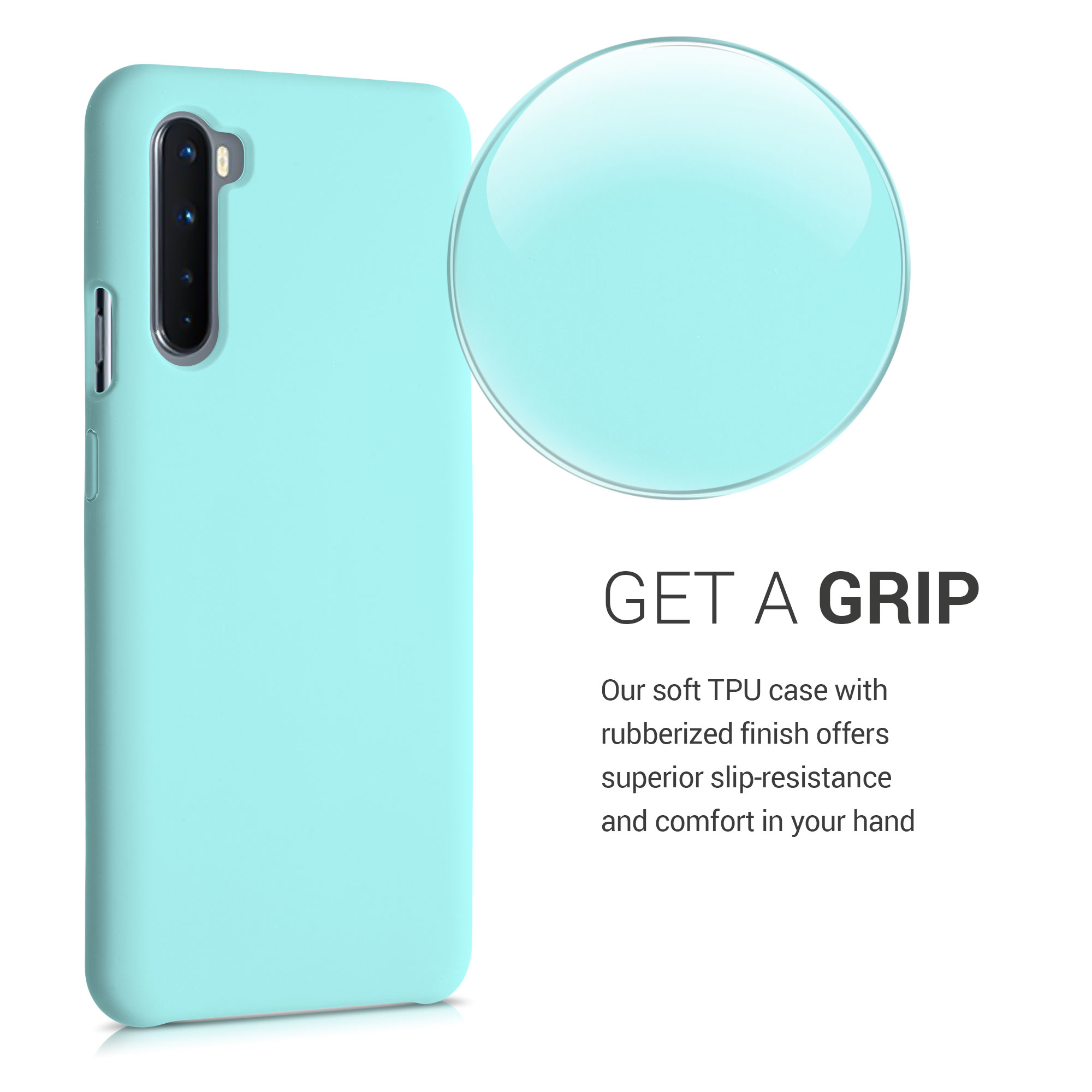 Kwmobile Silikonový kryt OnePlus Nord mintová