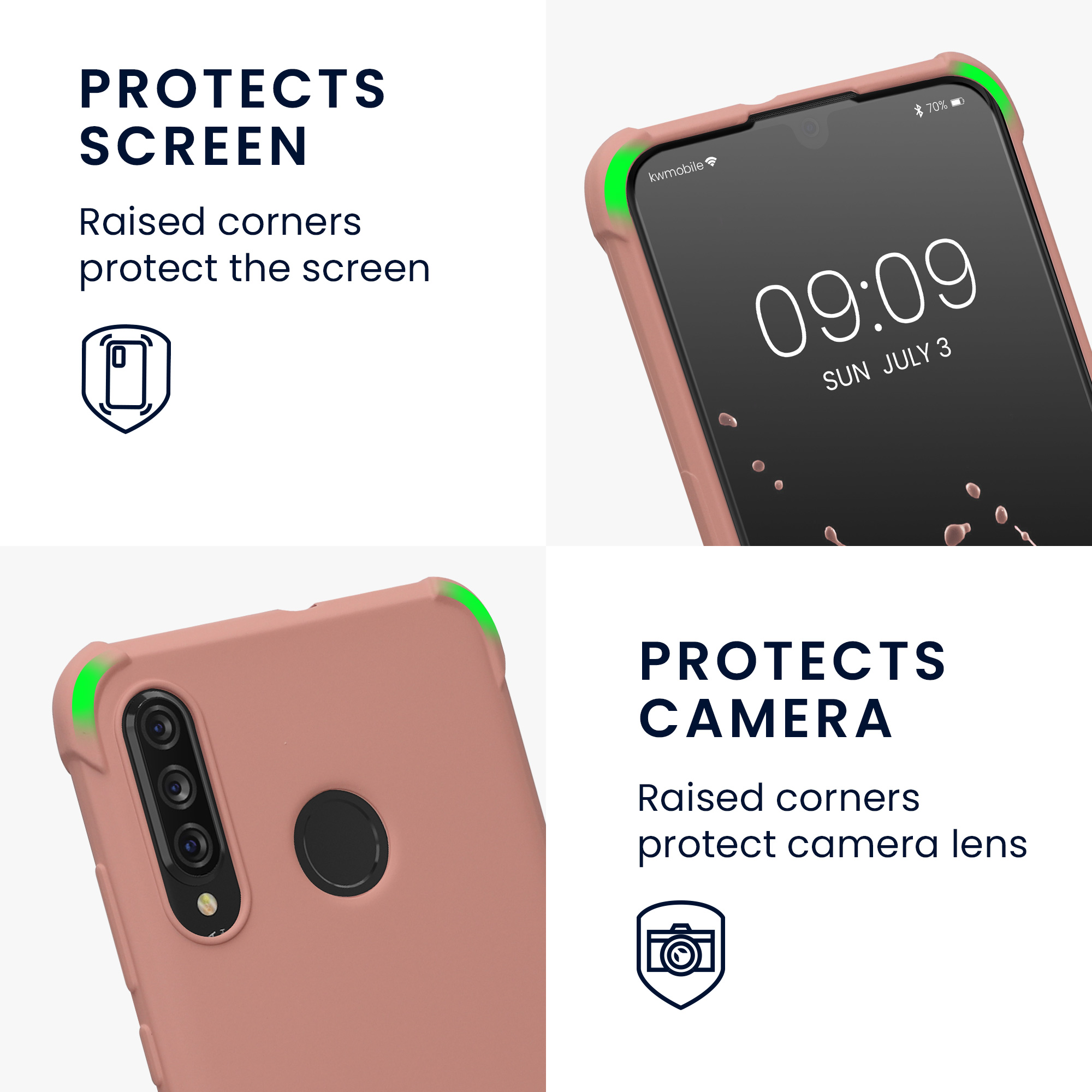 Crossbody kryt kwmobile Huawei P30 Lite, perleťová