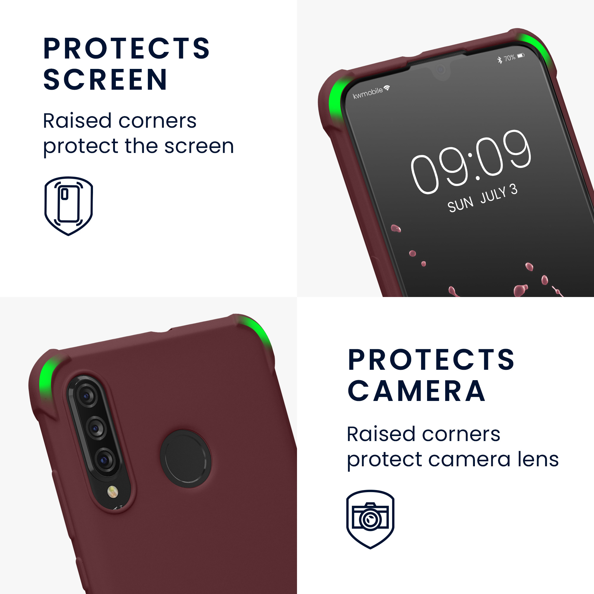 Crossbody kryt kwmobile Huawei P30 Lite, vínově fialová