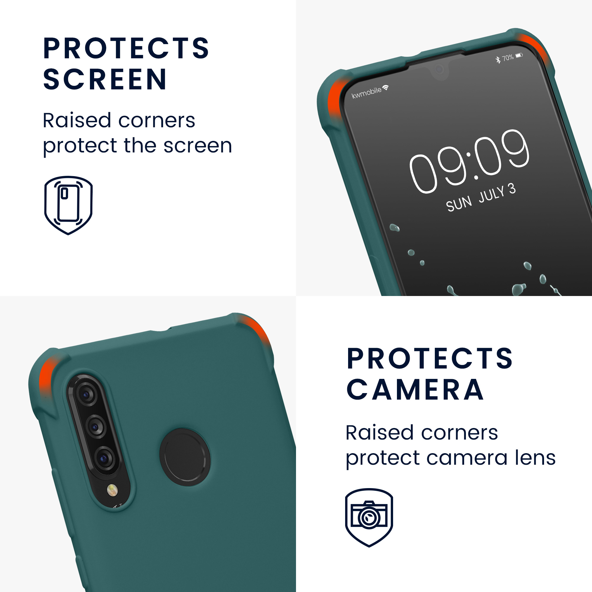 Crossbody kryt kwmobile Huawei P30 Lite, petrolejová