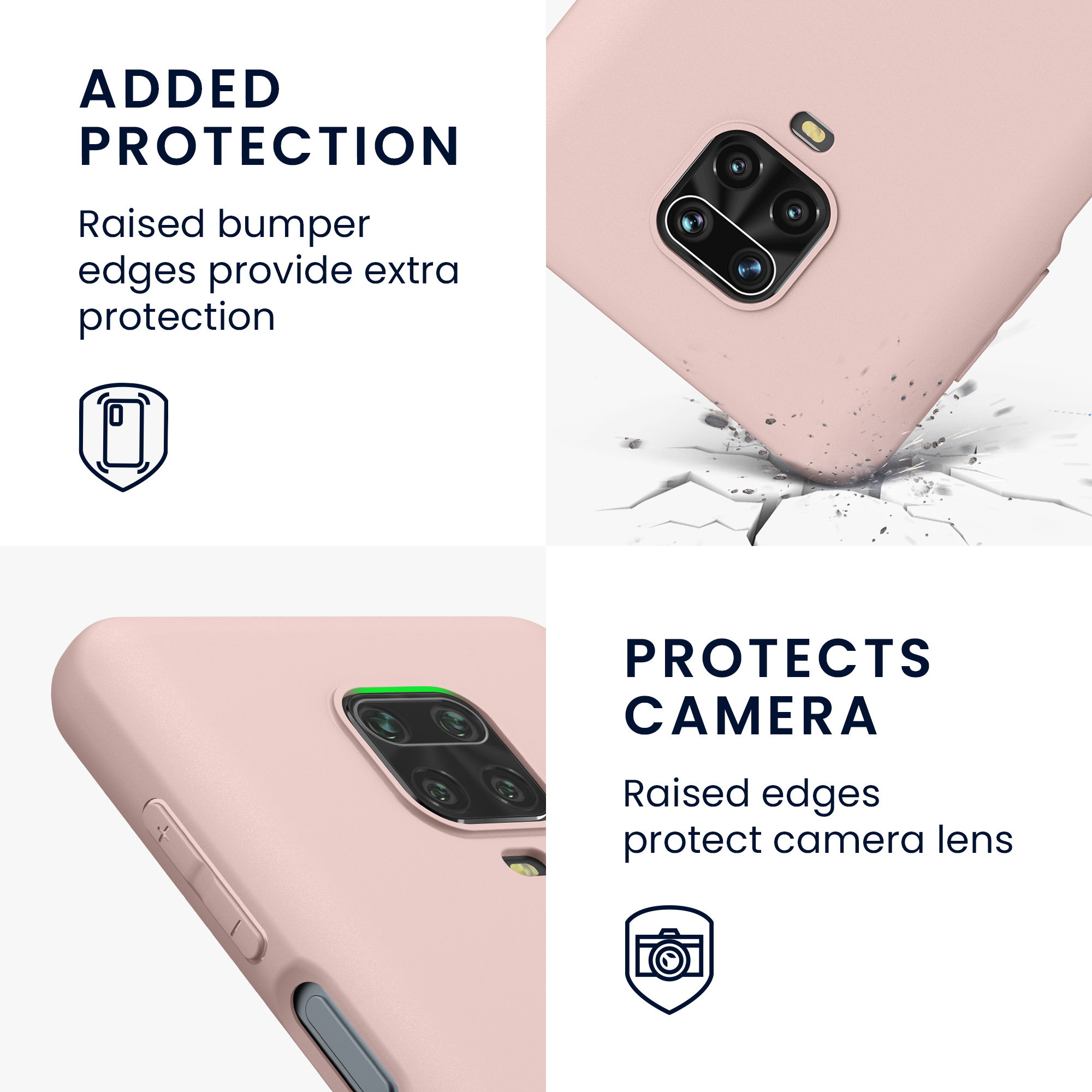 TPU kryt kwmobile pro Xiaomi Redmi Note 9S / 9 Pro / 9 Pro Max - kokosová
