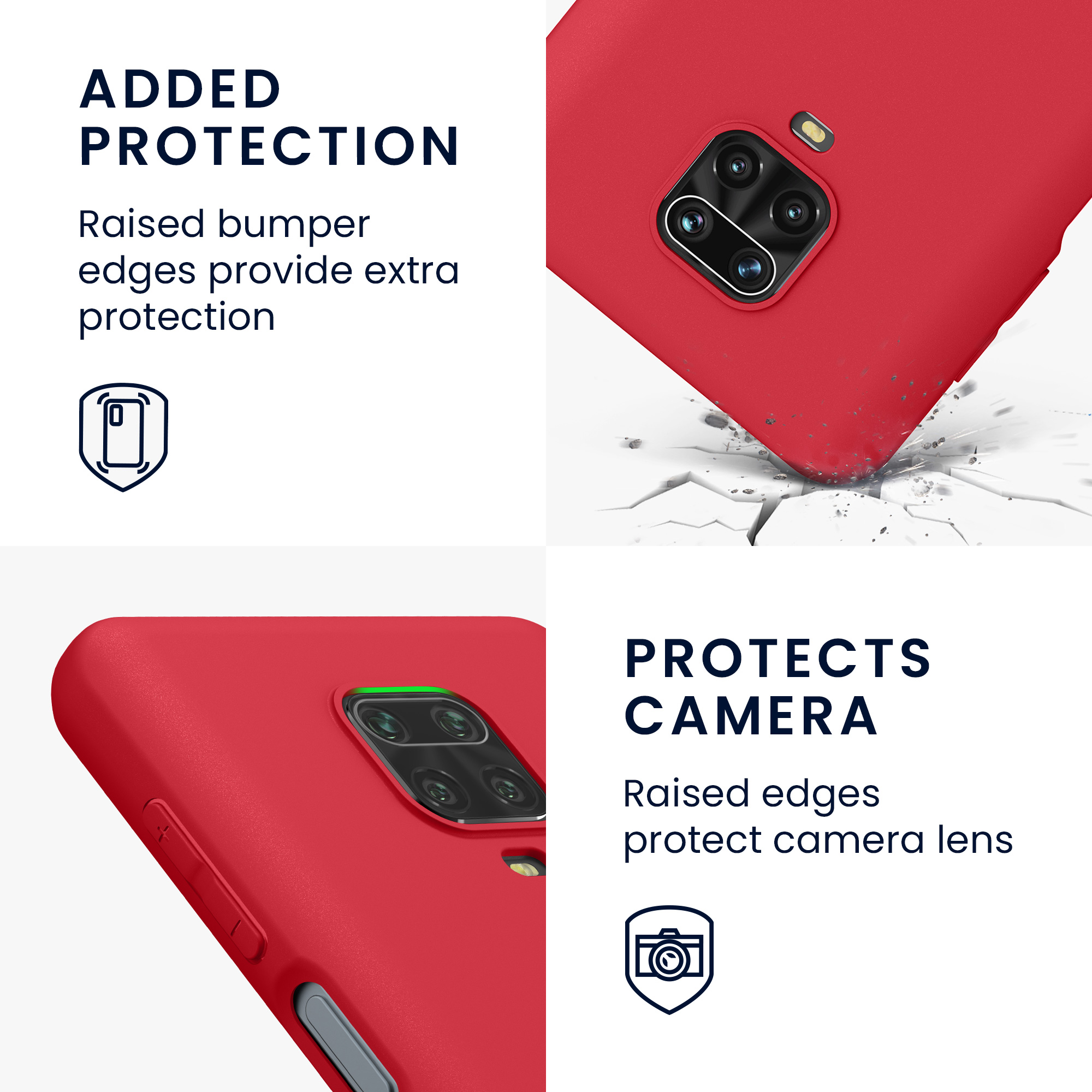 TPU kryt kwmobile pro Xiaomi Redmi Note 9S / 9 Pro / 9 Pro Max - třešňová