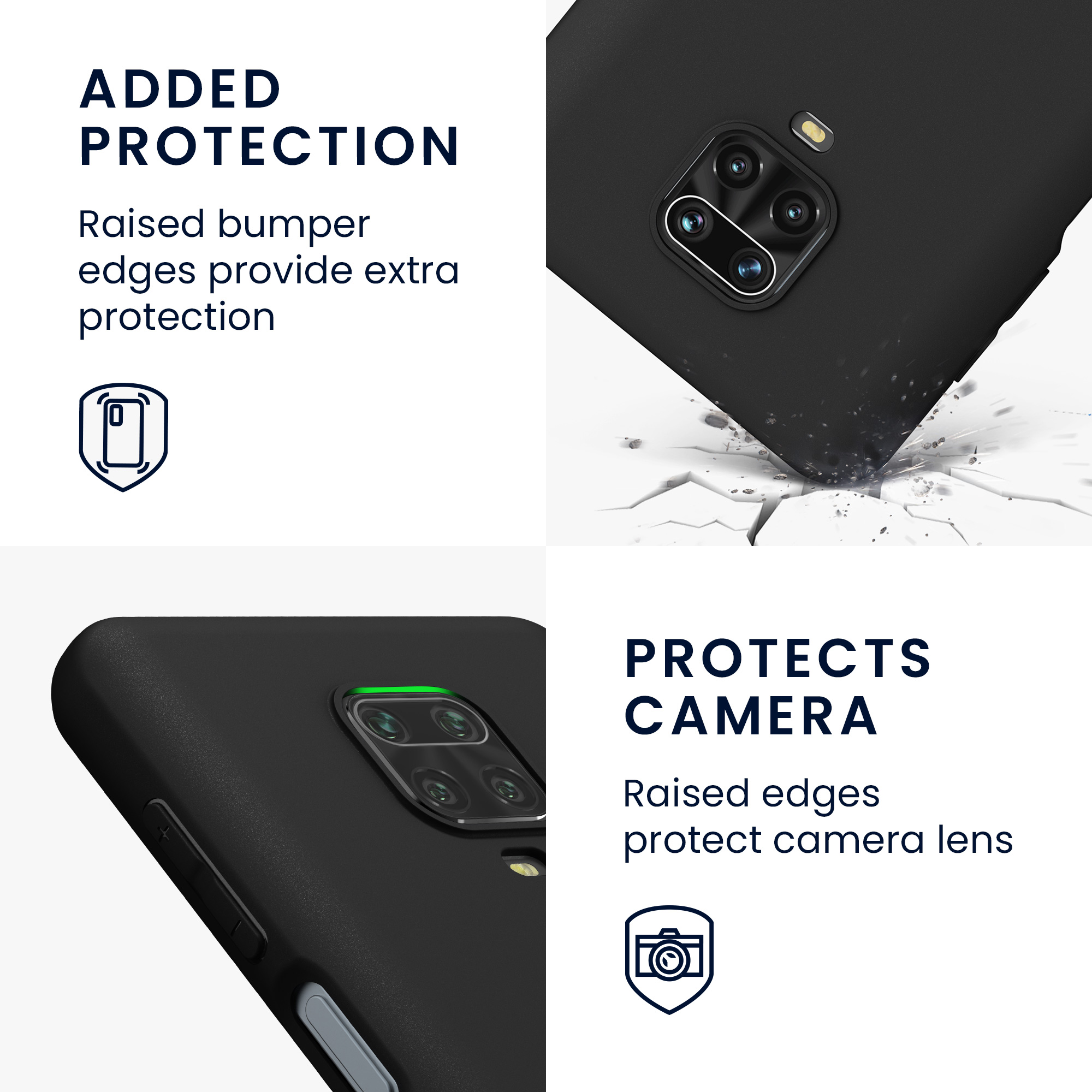 Pouzdro pro Xiaomi Redmi Note 9S / 9 Pro / 9 Pro Max kwmobile TPU - matná černá