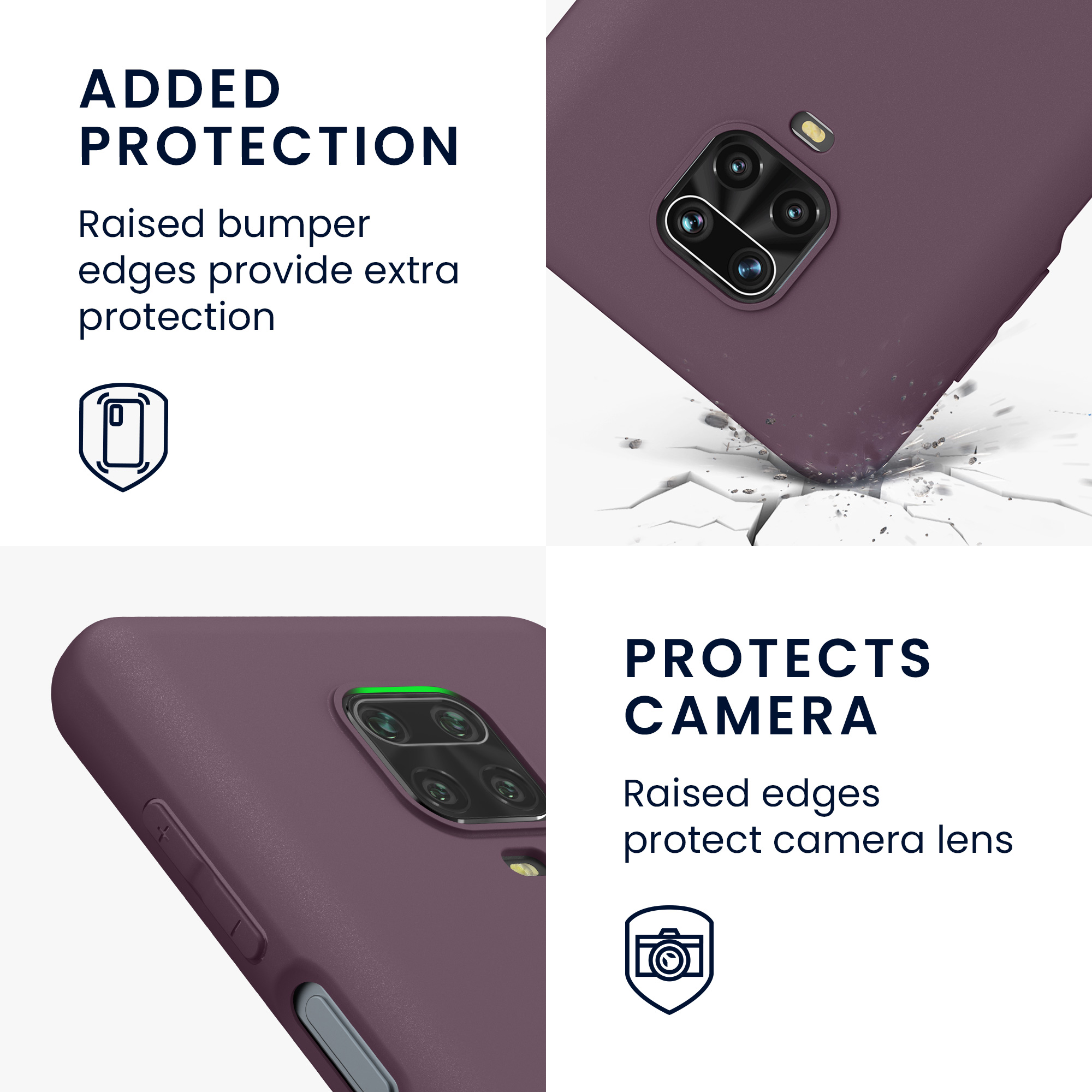 TPU kryt kwmobile pro Xiaomi Redmi Note 9S / 9 Pro / 9 Pro Max - světle fialová