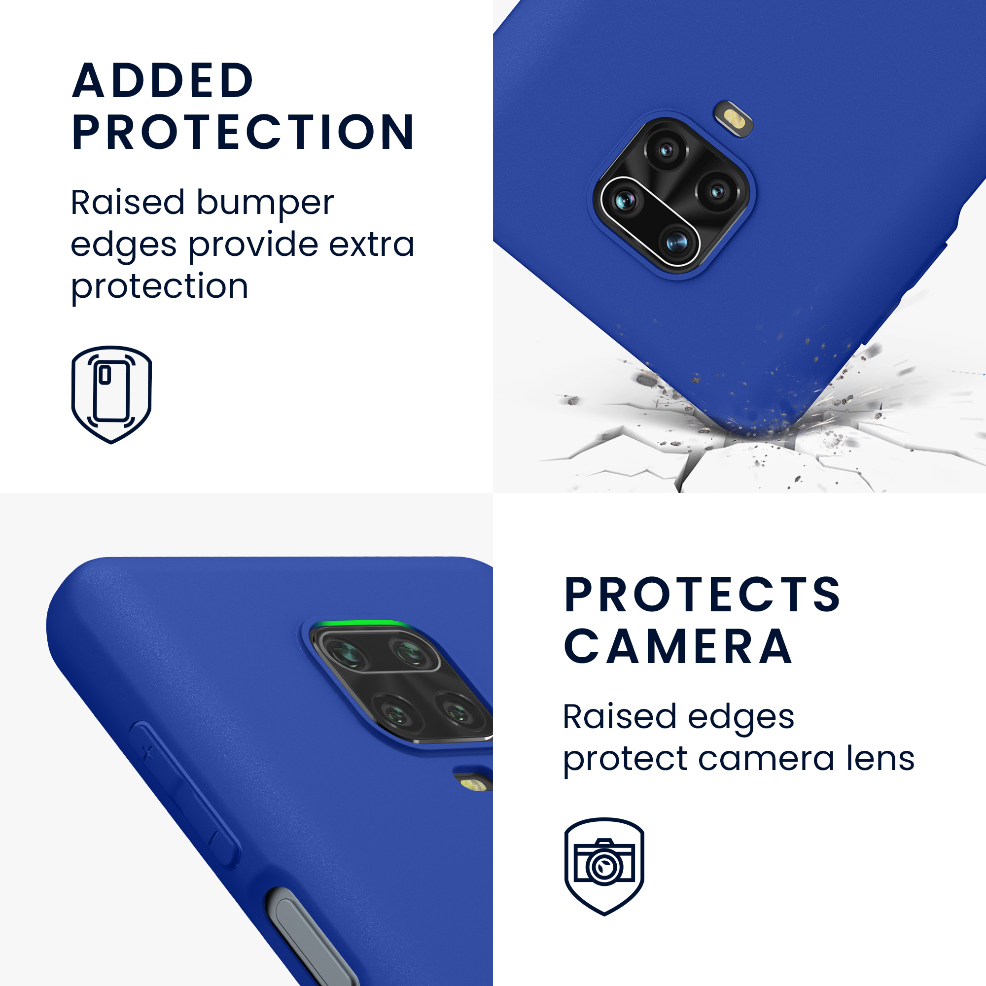 TPU kryt pro Xiaomi Redmi Note 9S / 9 Pro / 9 Pro Max, nárazuvzdorný, pro bezdrátové nabíjení kwmobile ‑ baltská modrá