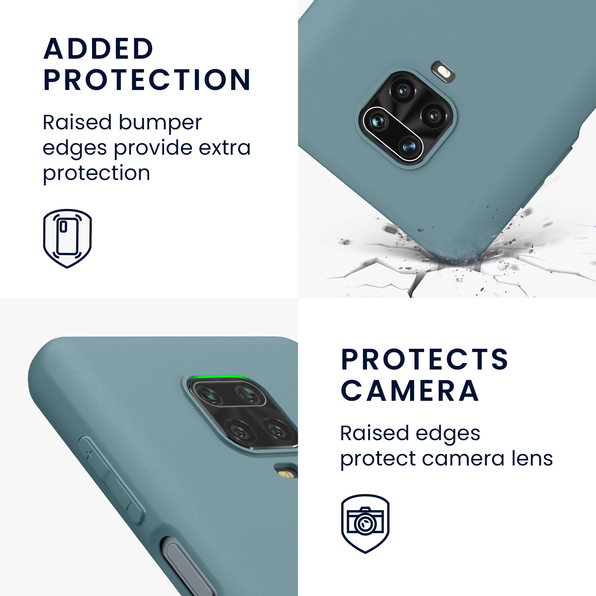 TPU kryt kwmobile pro Xiaomi Redmi Note 9S / 9 Pro / 9 Pro Max - šedobéžová