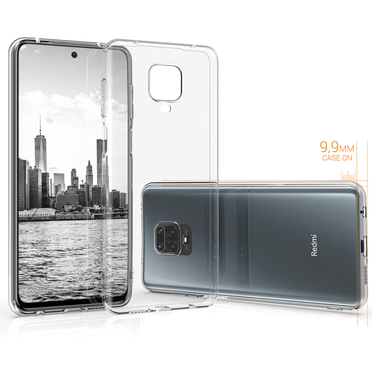 Transparentní TPU kryt kwmobile pro Xiaomi Redmi Note 9S / 9 Pro / 9 Pro Max - transparentní