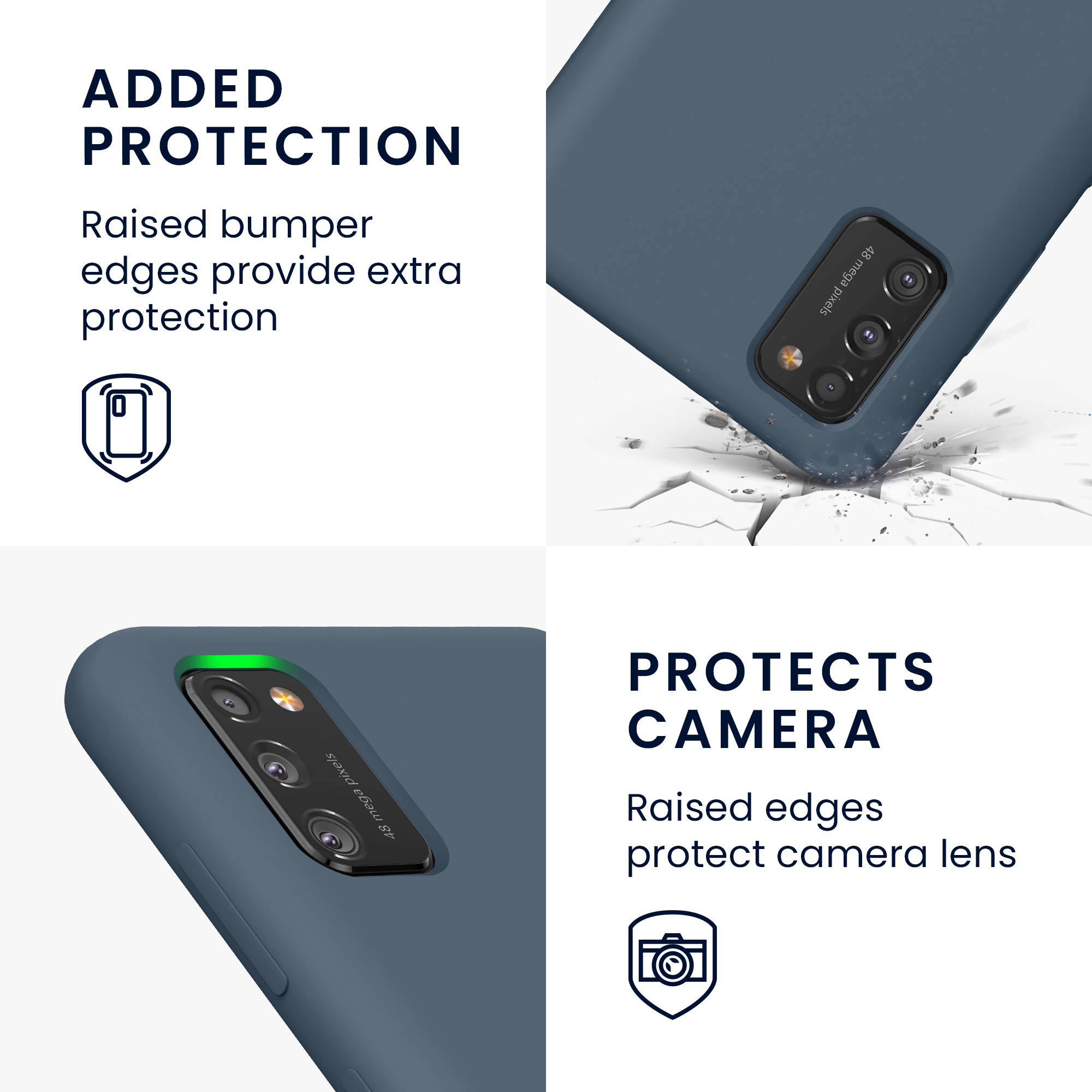 Kryt na mobil Samsung Galaxy A41 kwmobile TPU Tmavě břidlicová