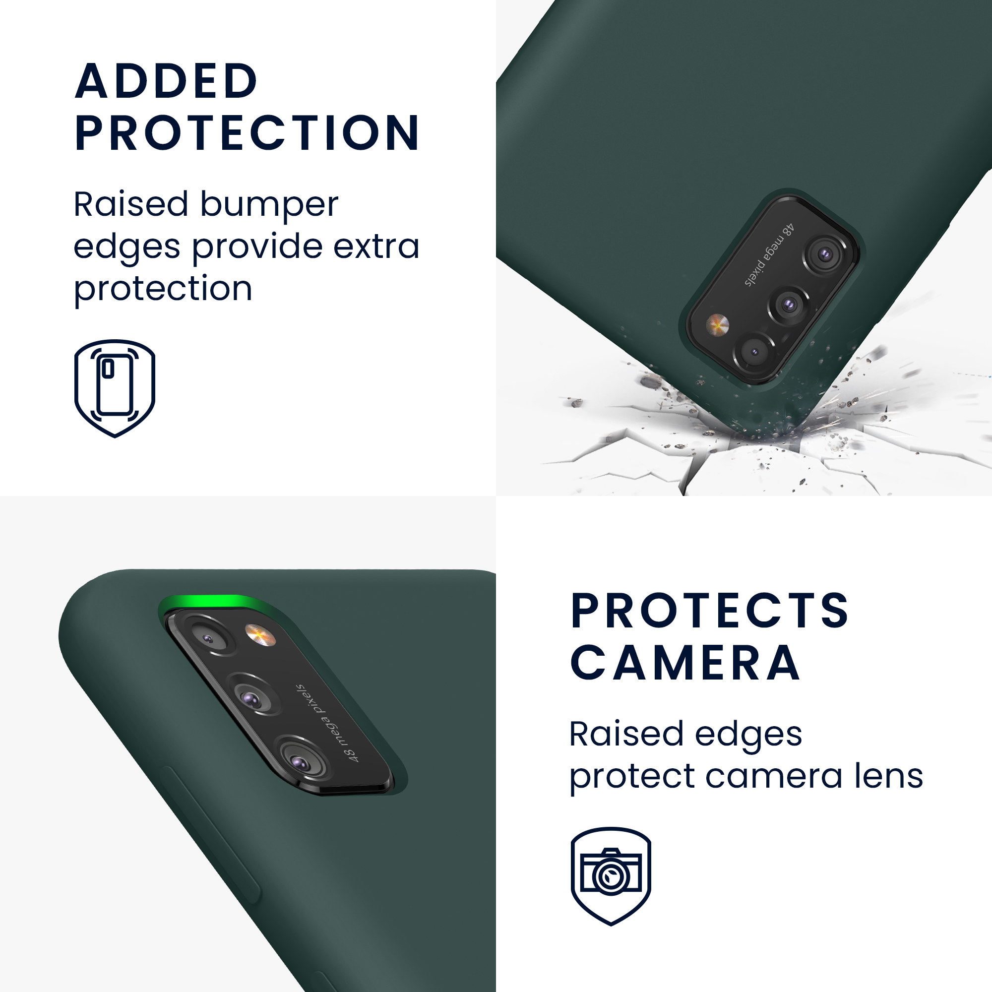 Kryt na mobil Samsung Galaxy A41 kwmobile TPU Modro-zelená