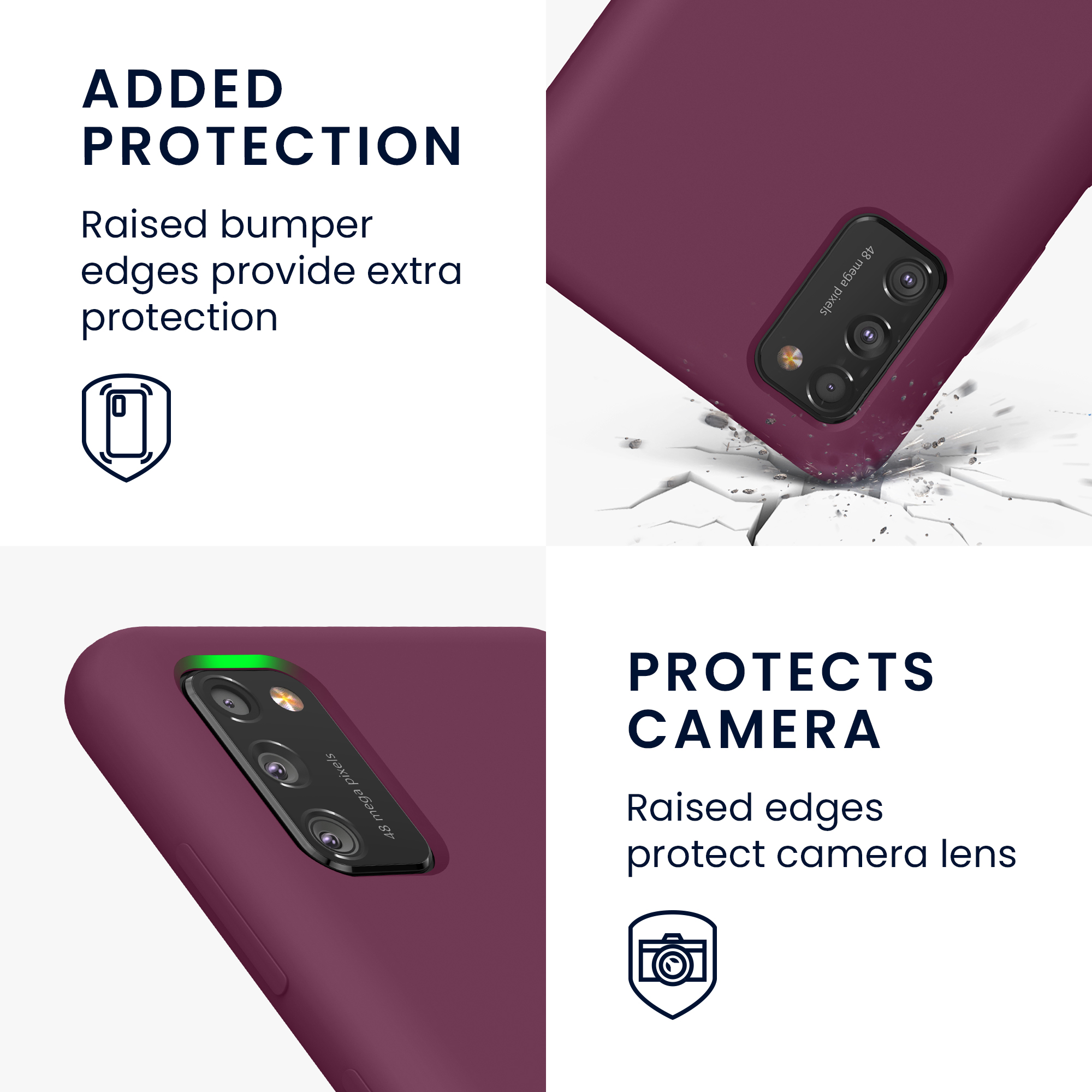 Kryt na mobil Samsung Galaxy A41 kwmobile TPU Bordeaux fialová