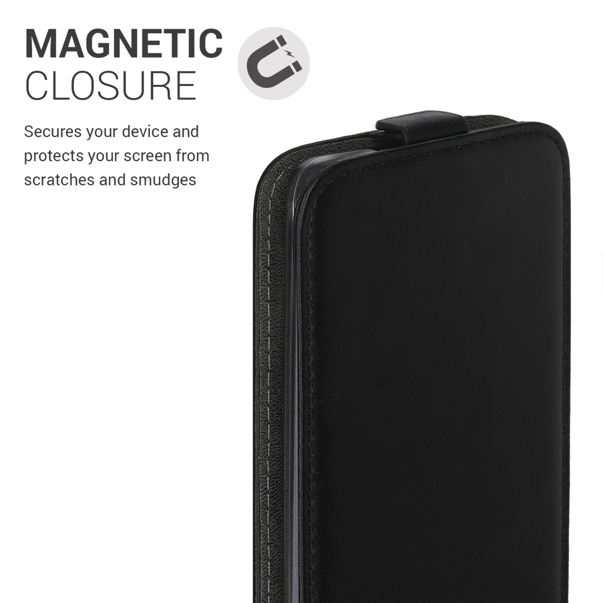 Flip pouzdro Samsung Galaxy A41 kwmobile PU kůže vertikální s magnetem Černá