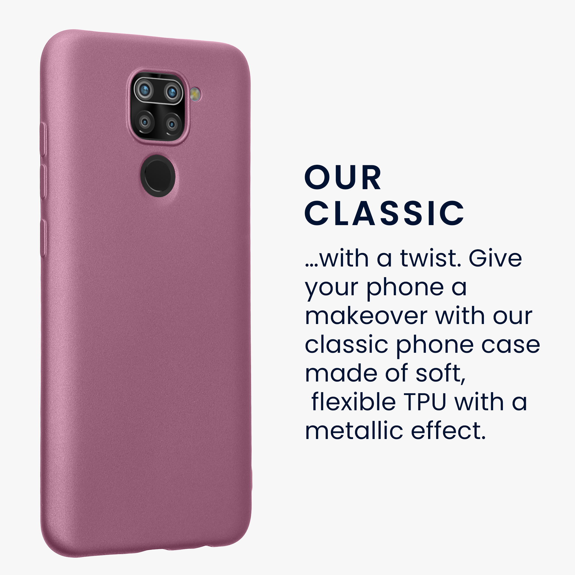 Metalický TPU kryt kwmobile pro Xiaomi Redmi Note 9 - metalická levandulová